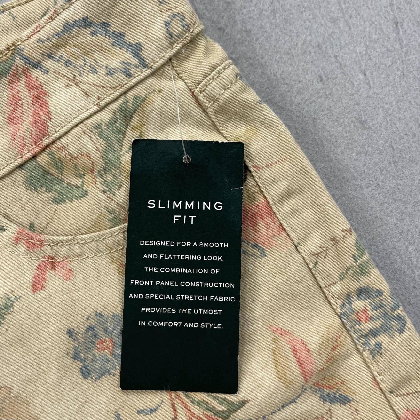 Ralph Lauren VINTAGE Lauren Ralph Lauren Jeans Womens 8 Floral Premier Skinny Ankle Stretch Denim NWT Size 30" / US 8 / IT 44 - 7 Thumbnail