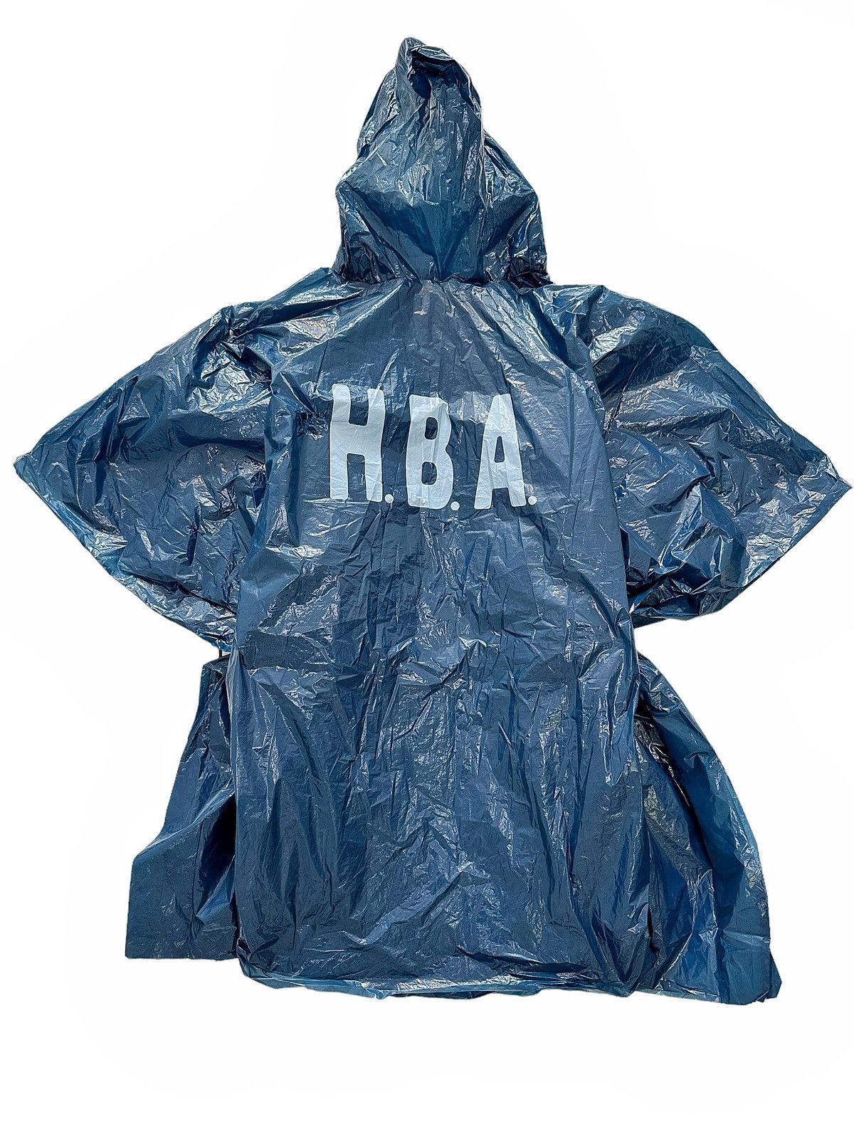 image of Hood By Air 2016 Miami Art Basel Invite Trash Bag Poncho in Blue, Men's (Size XL)