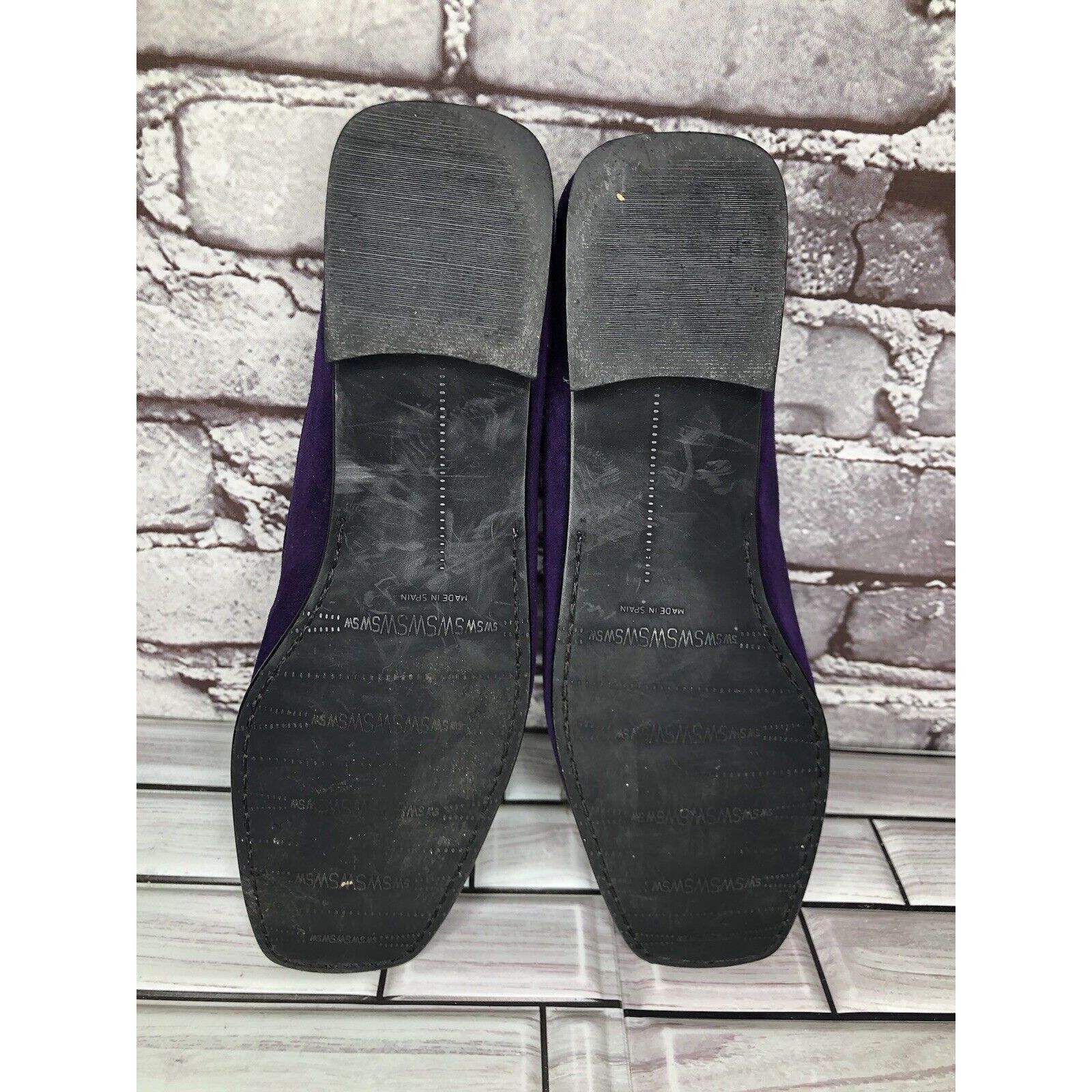 Stuart Weitzman Stuart Weitzman Purple Suede Leather Rhinestone Pump Shoes W Size US 8.5 / IT 38.5 - 16 Thumbnail