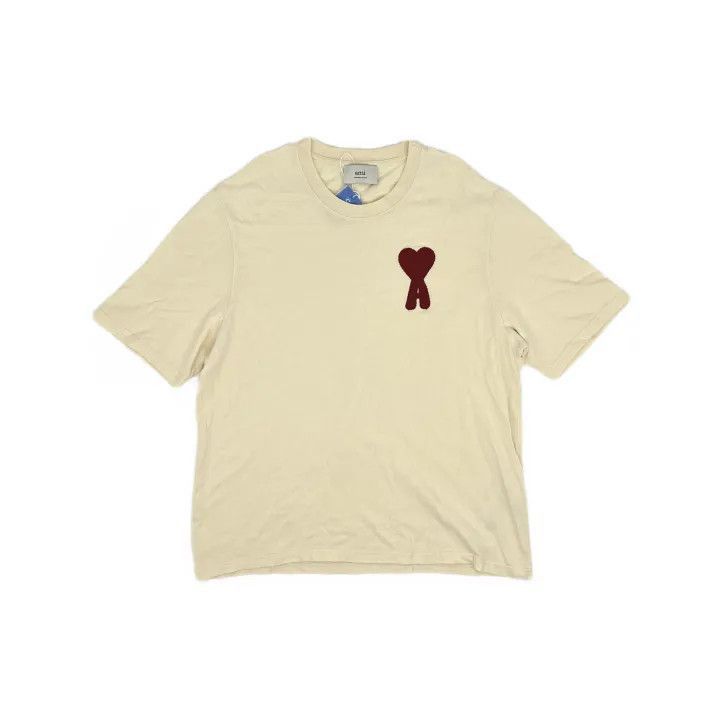 AMIPARIS Cotton Heart Logo Short Sleeve T-shirt -2507