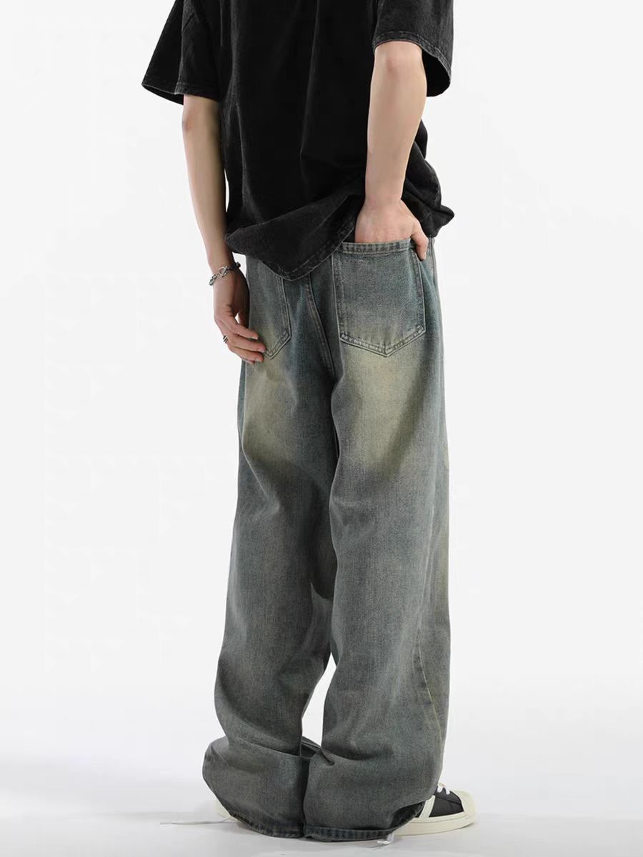 Japanese Brand × Jean Vintage washed baggy straight leg jeans Size US 32 / EU 48 - 5 Thumbnail