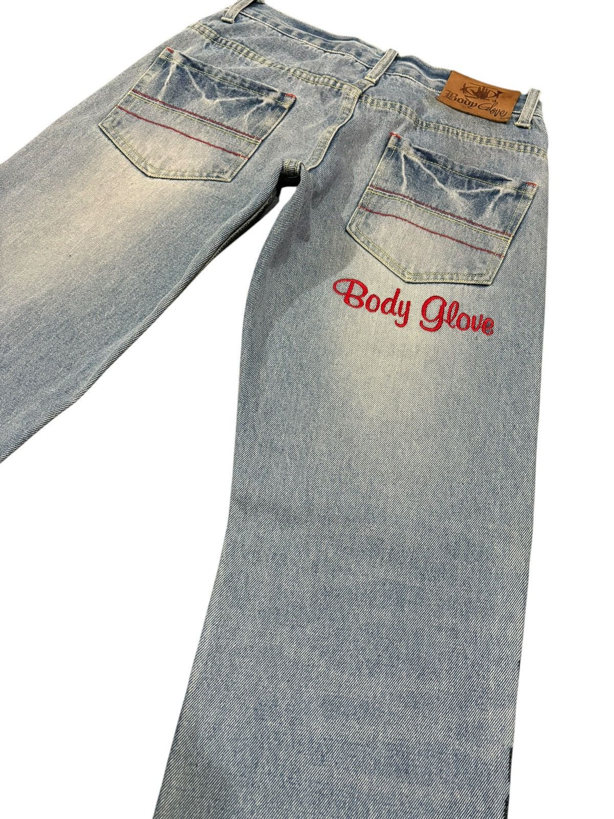 Body Glove × Seditionaries × Vintage Y2k Body Glove California Strike Distressed Patchwork Jeans Size US 29 - 6 Thumbnail