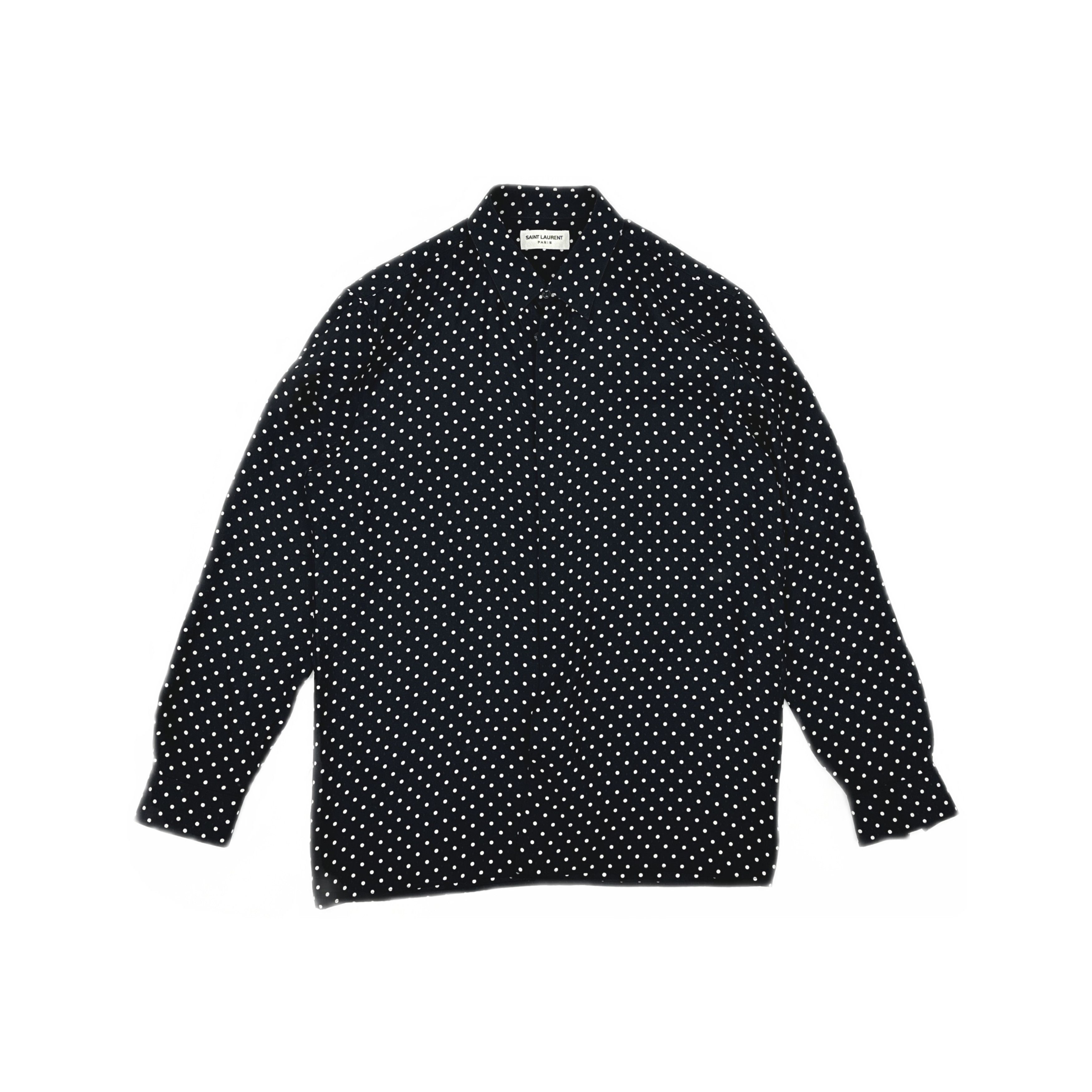 Saint Laurent Paris Saint Laurent Polka Dot Silk Shirt Size S Size US S / EU 44-46 / 1 - 1 Thumbnail