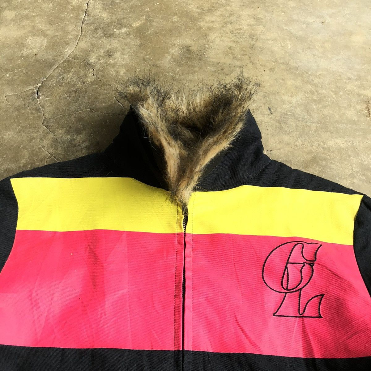 14th Addiction 2000s CocoLulu Canvas Fur Work Jacket Black Punk Style Size US M / EU 48-50 / 2 - 9 Thumbnail