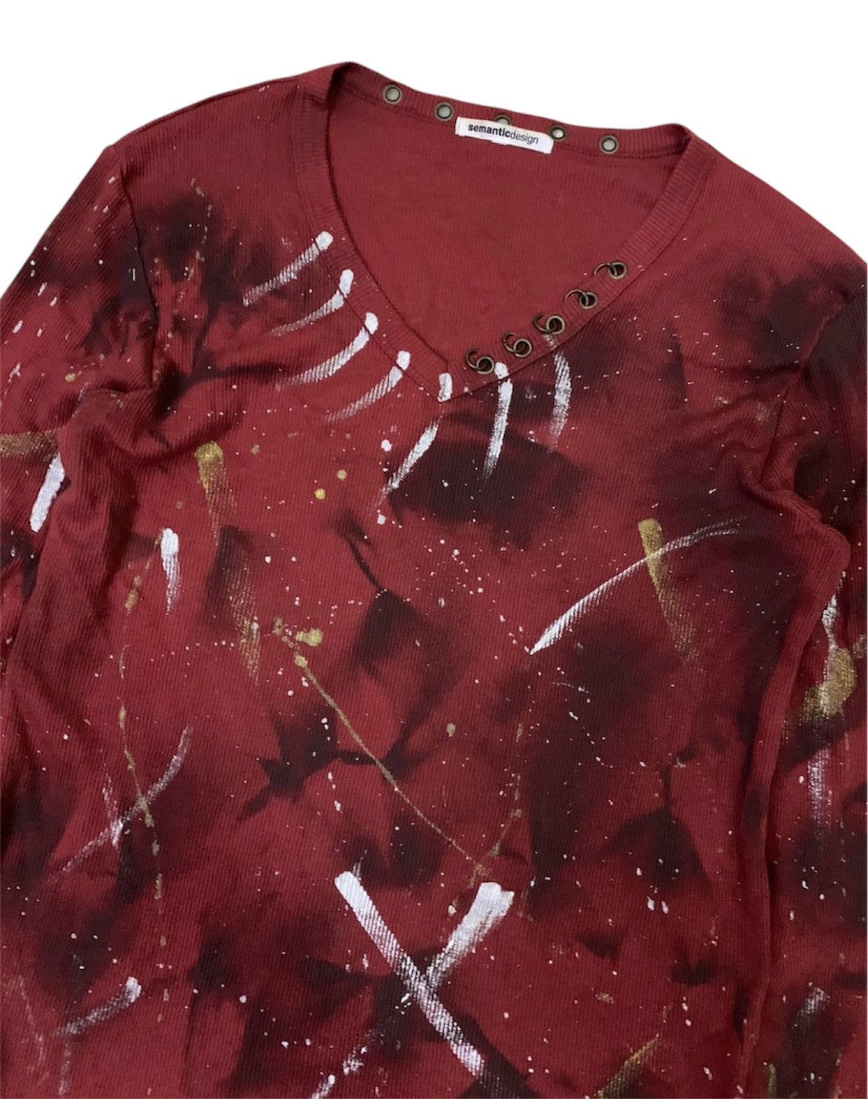 semanticdesign 💥Vtg Japanese Semantic design Painted Punk Shirt Size M / US 6-8 / IT 42-44 - 5 Thumbnail