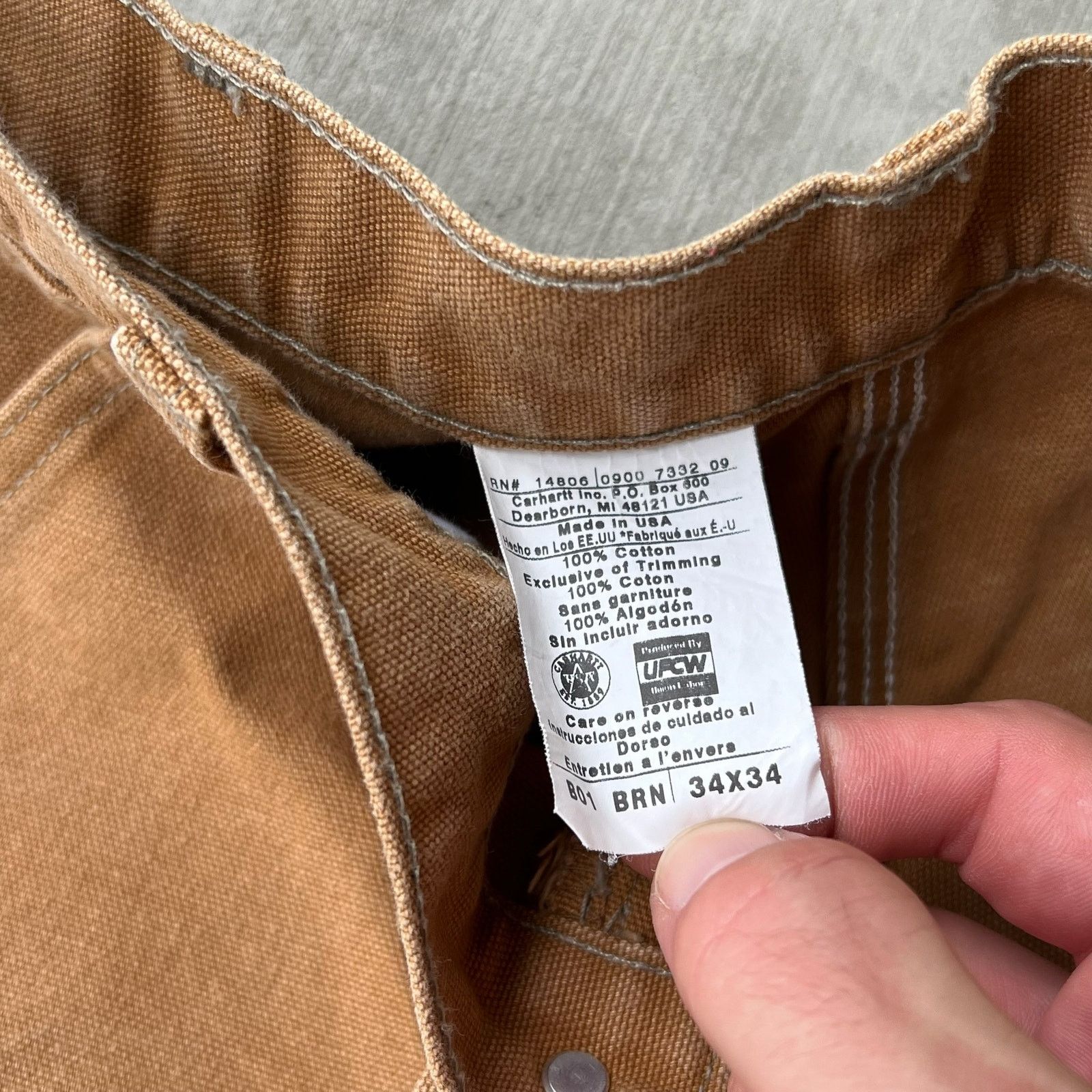Carhartt × Vintage Carhartt brown double knee work wear carpenter pants Size US 33 - 7 Thumbnail