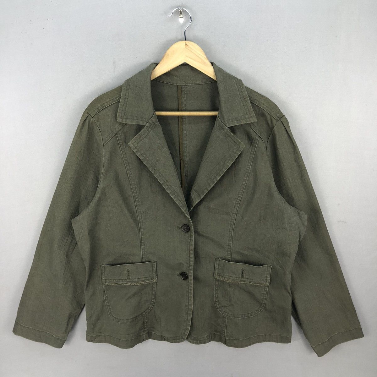 Japanese Brand Vintage Unbrand Army Blazer Jacket Size M / US 6-8 / IT 42-44 - 1 Thumbnail