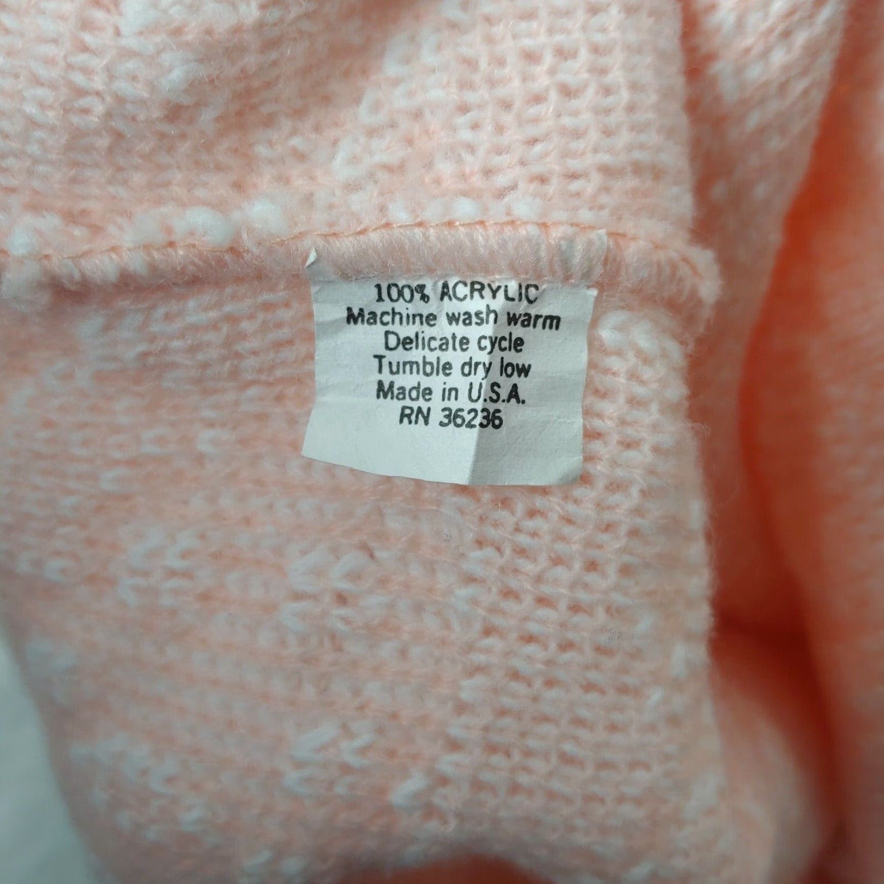 Vintage VINTAGE Arielle Sweater Women M Pink White Floral High Neck Cottagecore Pullover Long Sleeve Knit Size M / US 6-8 / IT 42-44 - 7 Thumbnail