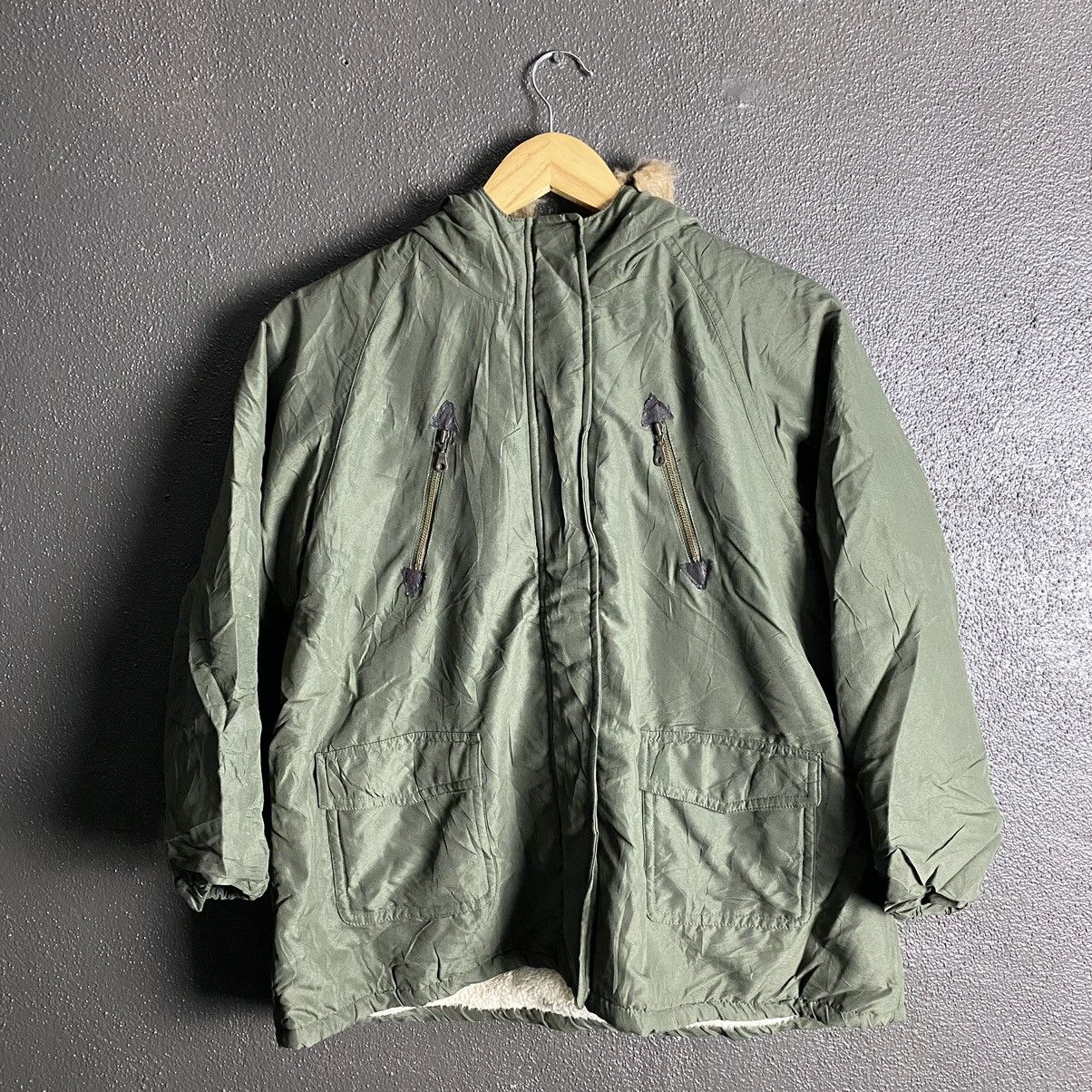 image of If Six Was Nine x Le Grande Bleu L G B Donkey Jossy Lined-Sherpa Fleece Hooded Jacket in Army Green