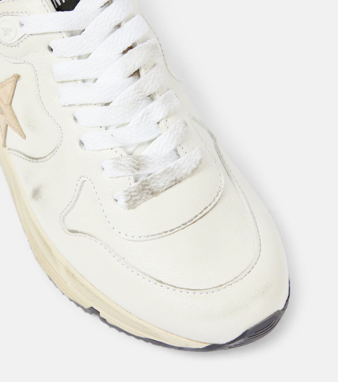 Golden Goose o1bcso1str0126 Running Sole Leather Sneaker in White Size US 8 / EU 41 - 3 Thumbnail