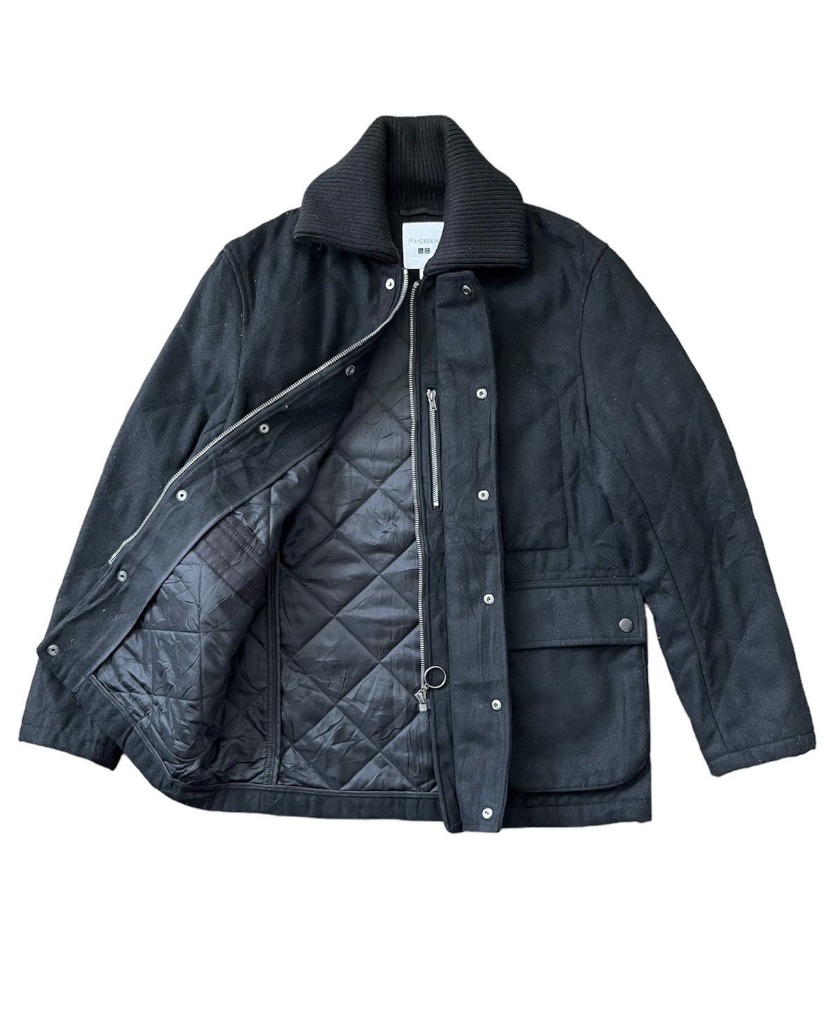 Japanese Brand J.W Anderson x Uniqlo Quilted Wool Jacket Size US S / EU 44-46 / 1 - 2 Thumbnail