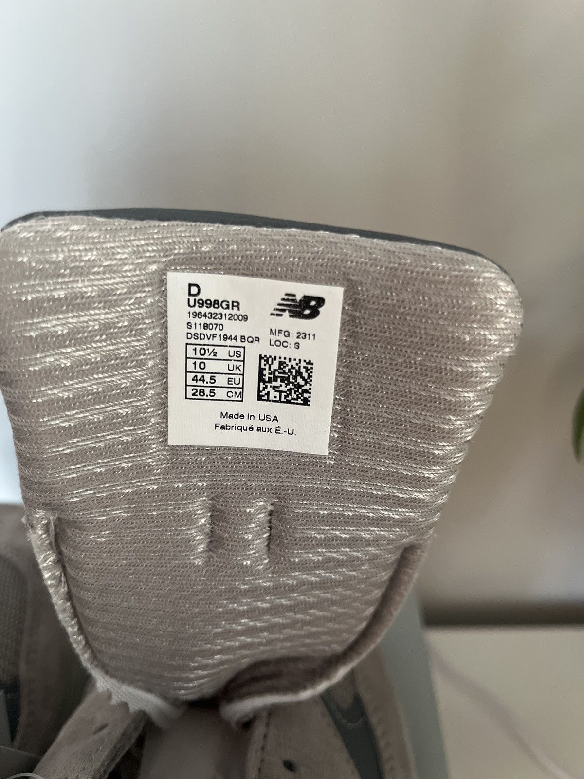 New Balance Made in USA 998 Core Size US 10.5 / EU 43-44 - 7 Thumbnail