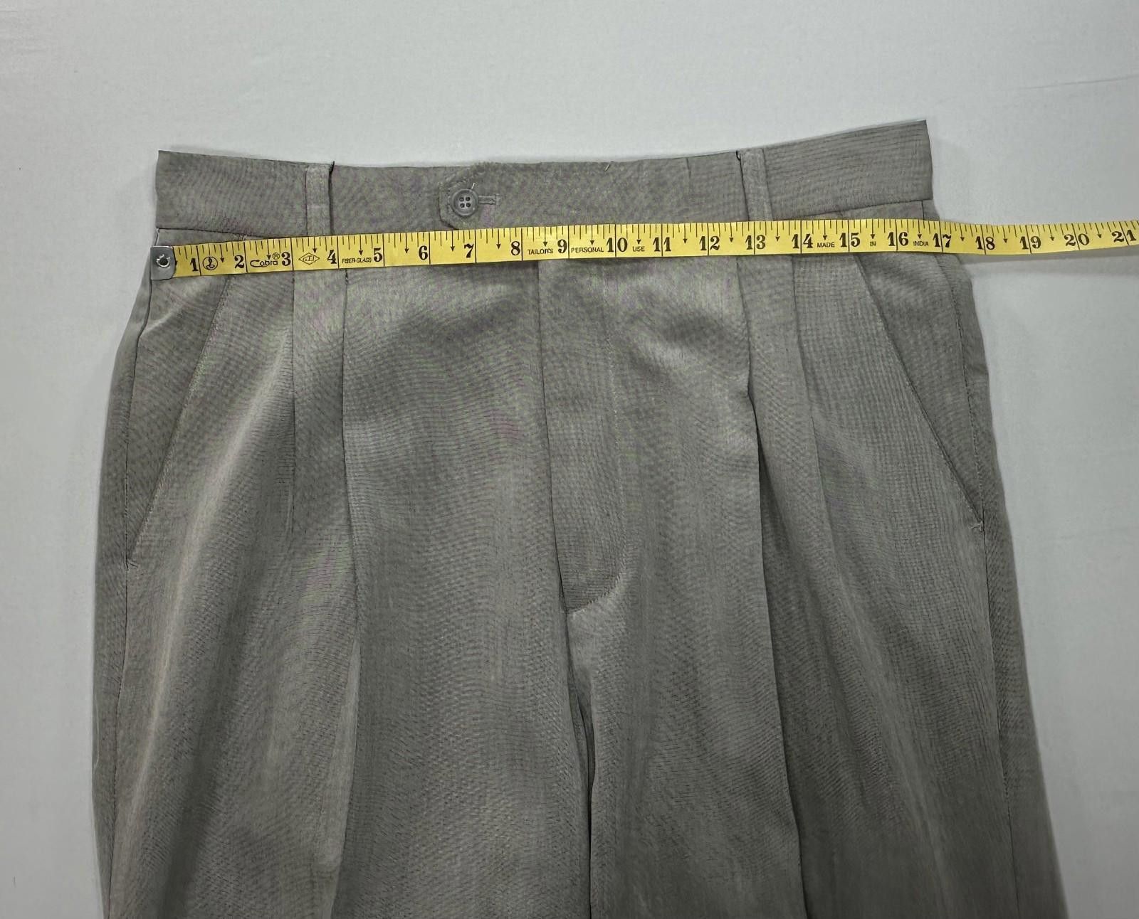 Other Reunion Menswear Pleated Straight Leg Dress Pants Gray 34/32 Size US 34 / EU 50 - 4 Thumbnail