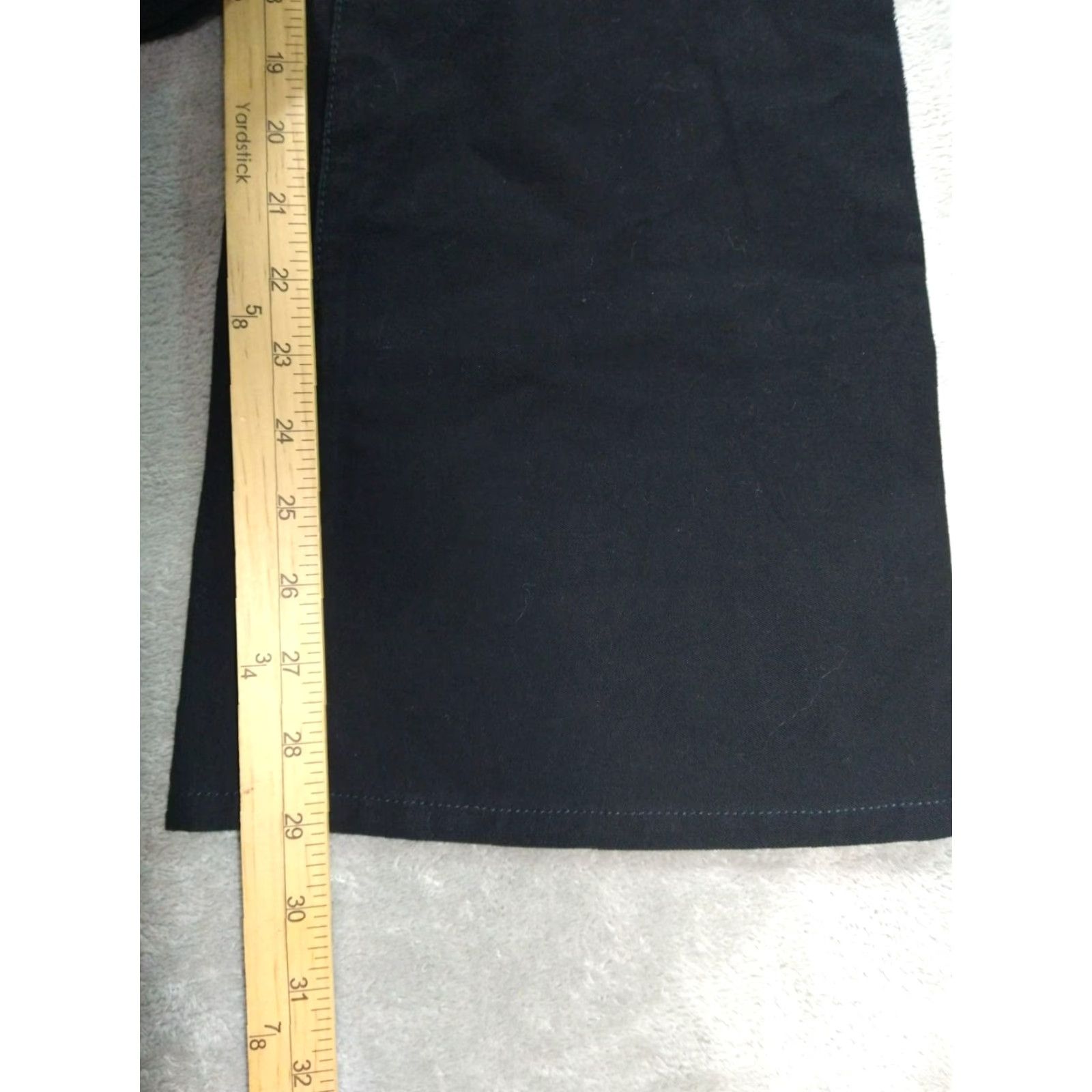 NYDJ NYDJ Jeans Womens 8 Petite Black Denim Curvy Flare High Rise Stretch Front 5-Pocket Design Size 30" / US 8 / IT 44 - 5 Thumbnail