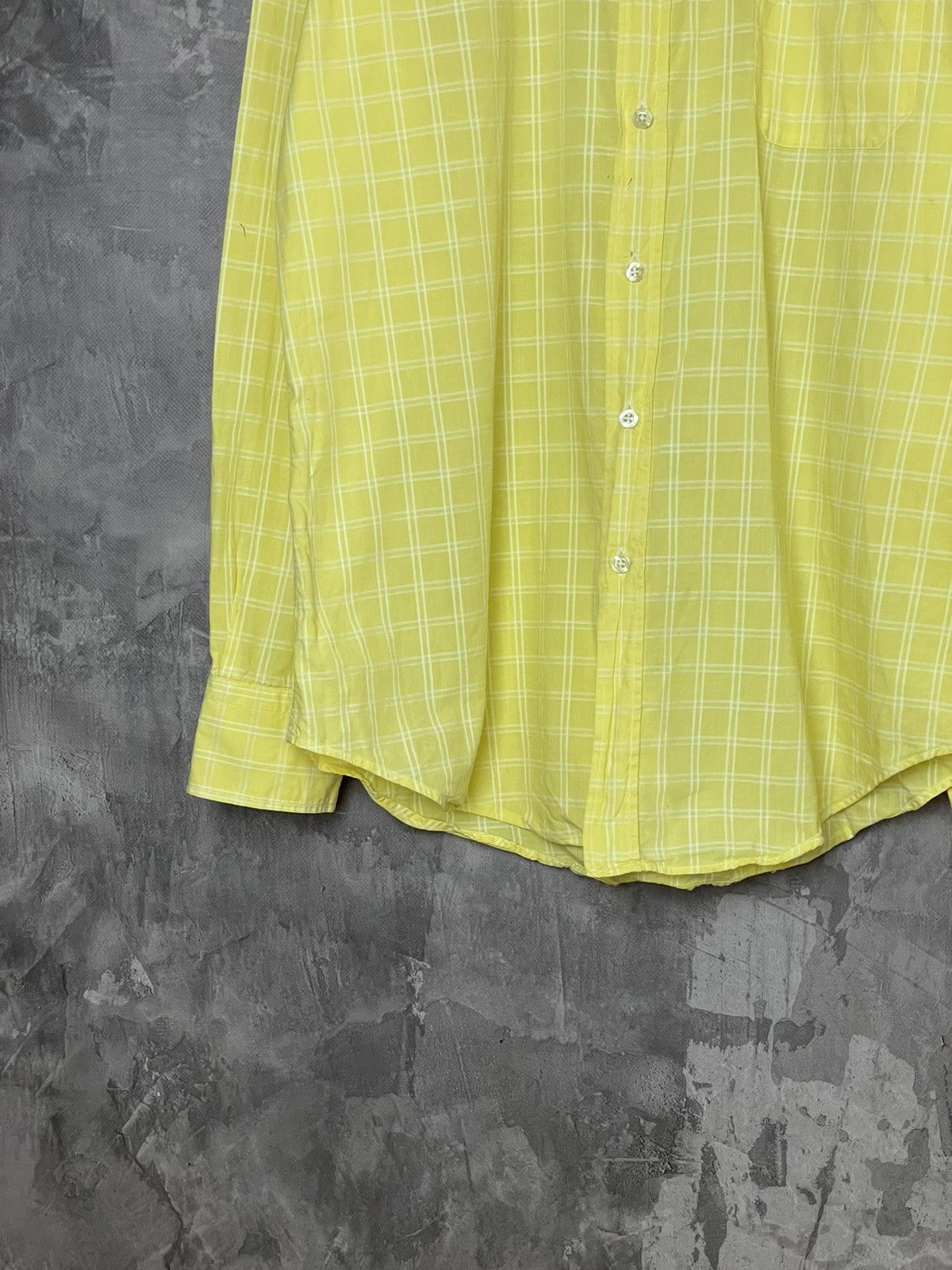 Vintage × Yves Saint Laurent Vintage Check Yves Saint Laurent Pour Homme Button Up Shirt Size US L / EU 52-54 / 3 - 5 Thumbnail