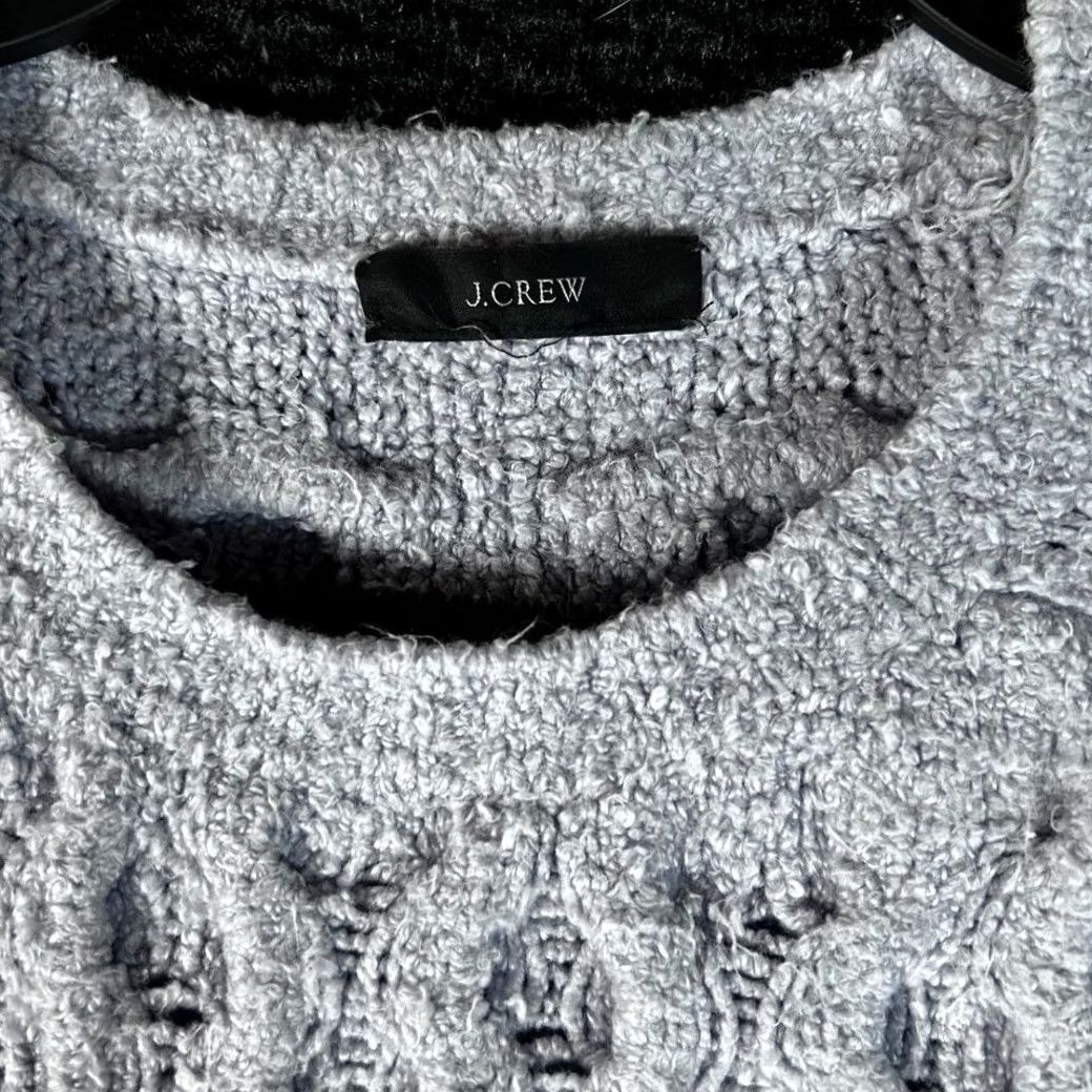 J.Crew J.Crew Womens Cable-Knit Crewneck Sweater Pullover Cotton Blend Blue Modern Knit Medium M Size M / US 6-8 / IT 42-44 - 2 Thumbnail