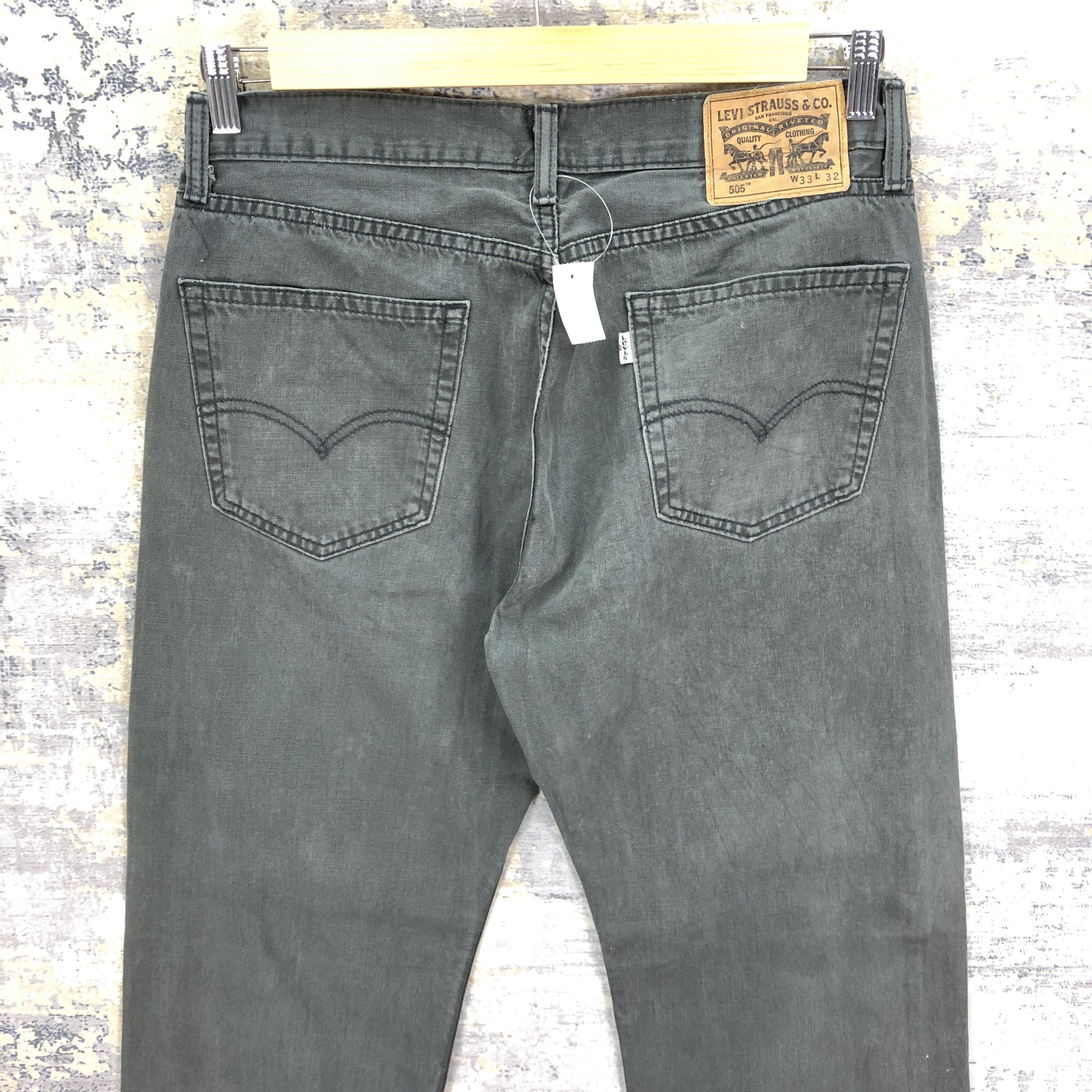 Levi's Vintage Levis Faded Black Jeans Levi's 505 Light Wash Denim Size US 32 / EU 48 - 4 Thumbnail