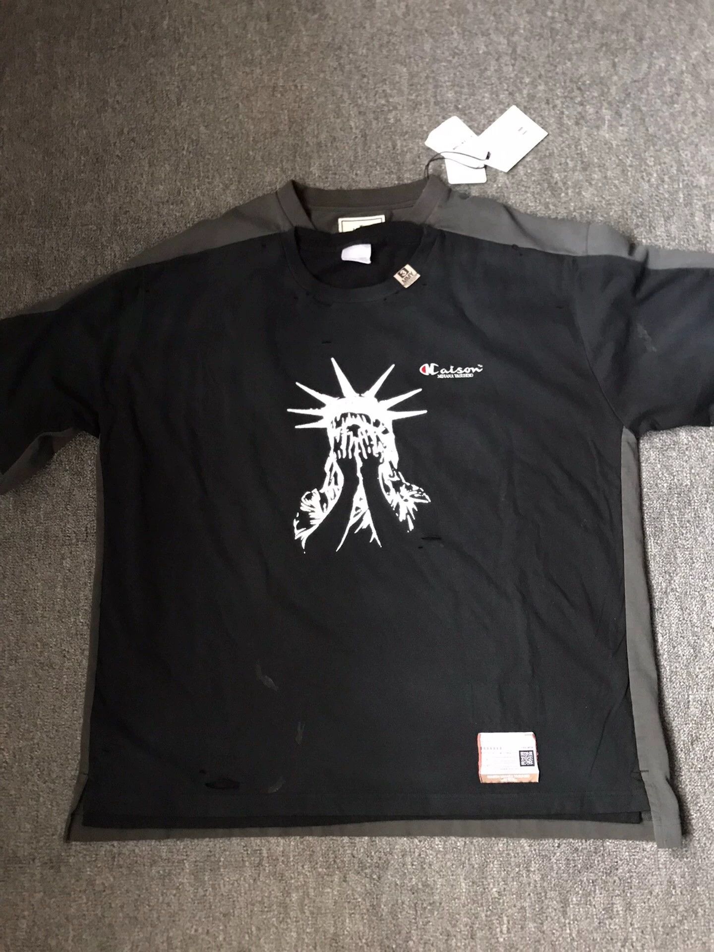 Maison MIHARA YASUHIRO MMY New 48 SS Tee Washed Distressed Graffiti Layered Size US M / EU 48-50 / 2 - 3 Thumbnail
