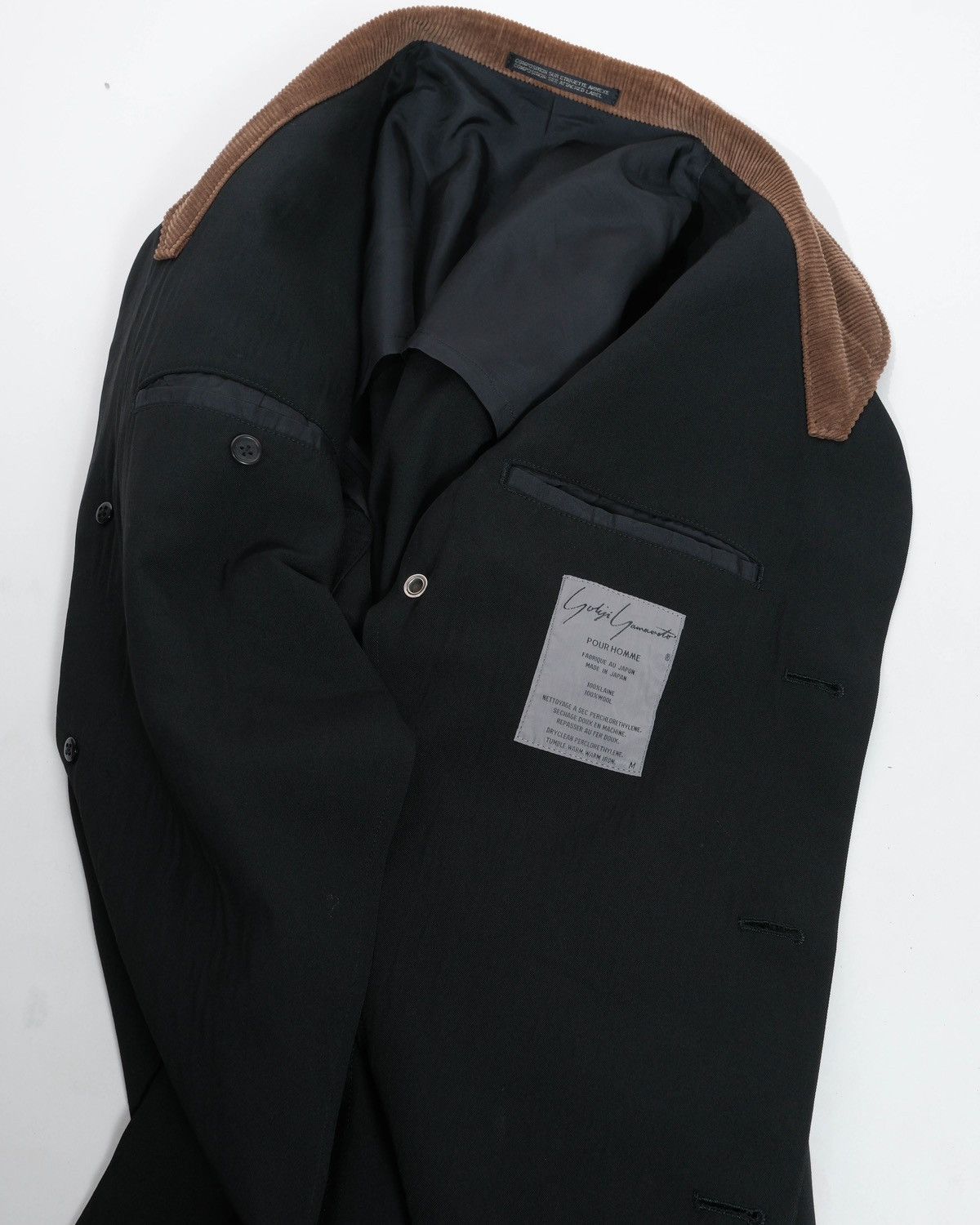 Yohji Yamamoto Yohji Yamamoto Pour Homme Corduroy Collar Blazer Size 38L - 5 Thumbnail