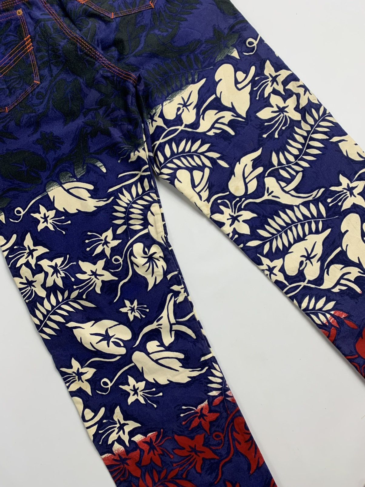 Jean Paul Gaultier Gaultier Jeans by Jean Paul Gaultier Floral Gradient Denim Size US 40 / EU 56 - 15 Thumbnail