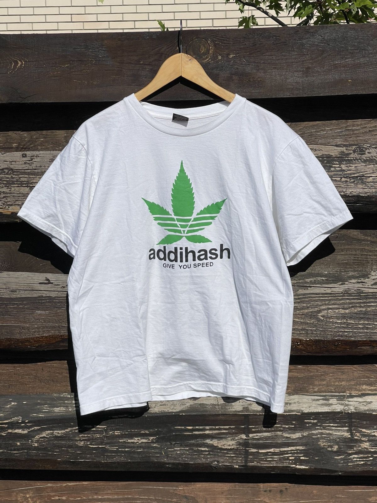 Y2K Addihash give you speed 420 weed smoking t-shirt tee
