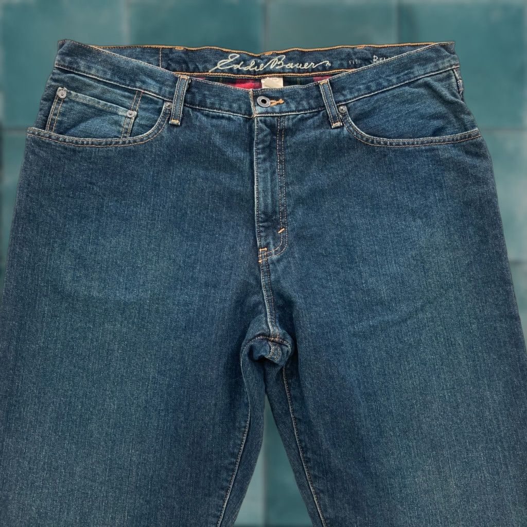 Eddie Bauer Eddie Bauer Jeans Mens 38x30 Relaxed Fit Straight Blue Denim Camp Flannel Lined 5-Pocket Design Shoes? Size US 38 / EU 54 - 1 Thumbnail