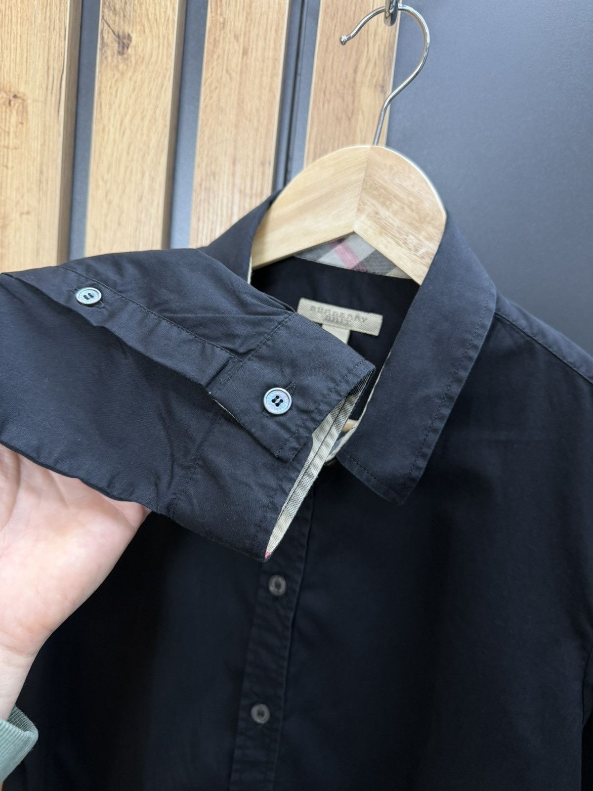 Burberry Burberry Brit Black Button Up Shirt Womens Size M Size M / US 6-8 / IT 42-44 - 6 Thumbnail