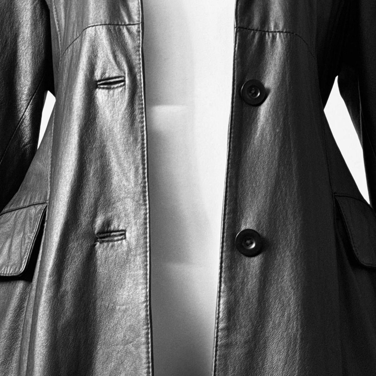 Vintage Super long matrix leather coat Size M / US 6-8 / IT 42-44 - 3 Thumbnail