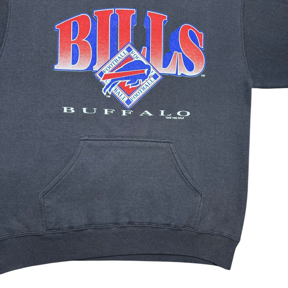 NFL Vintage 90s NFL Buffalo Bills Trench Ultra Spell Out Hoodie Size US L / EU 52-54 / 3 - 8 Thumbnail