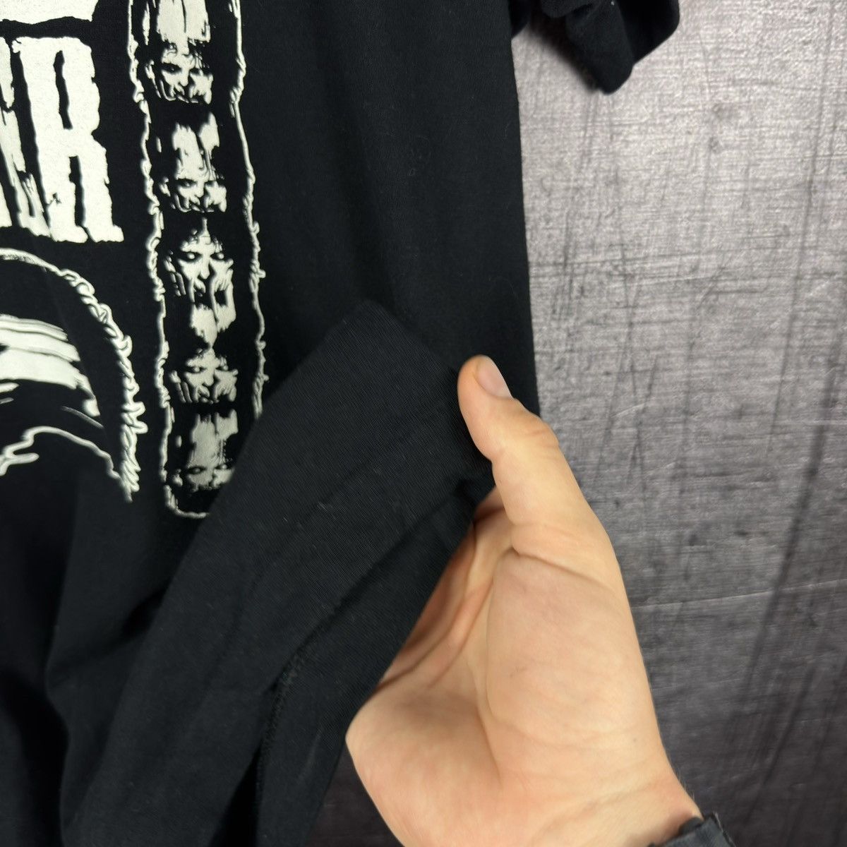 Band Tees RARE 90s Black bone fever metal band t shirt single stitch Size US L / EU 52-54 / 3 - 6 Thumbnail