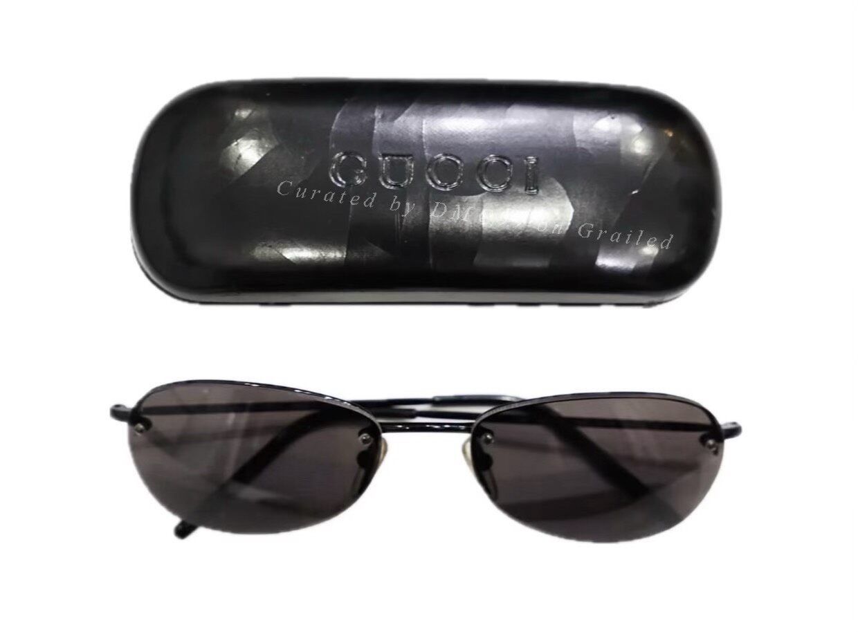 Vintage Vintage Gucci Slim Metal Frame Sunglasses Size ONE SIZE - 1 Thumbnail