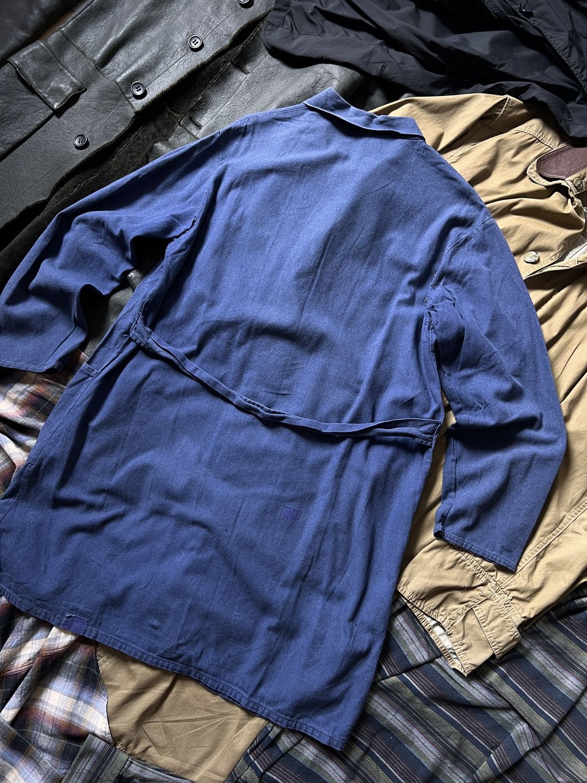 Vintage 50s Vintage French Workwear Long Coat German Light Jacket Size US L / EU 52-54 / 3 - 5 Thumbnail