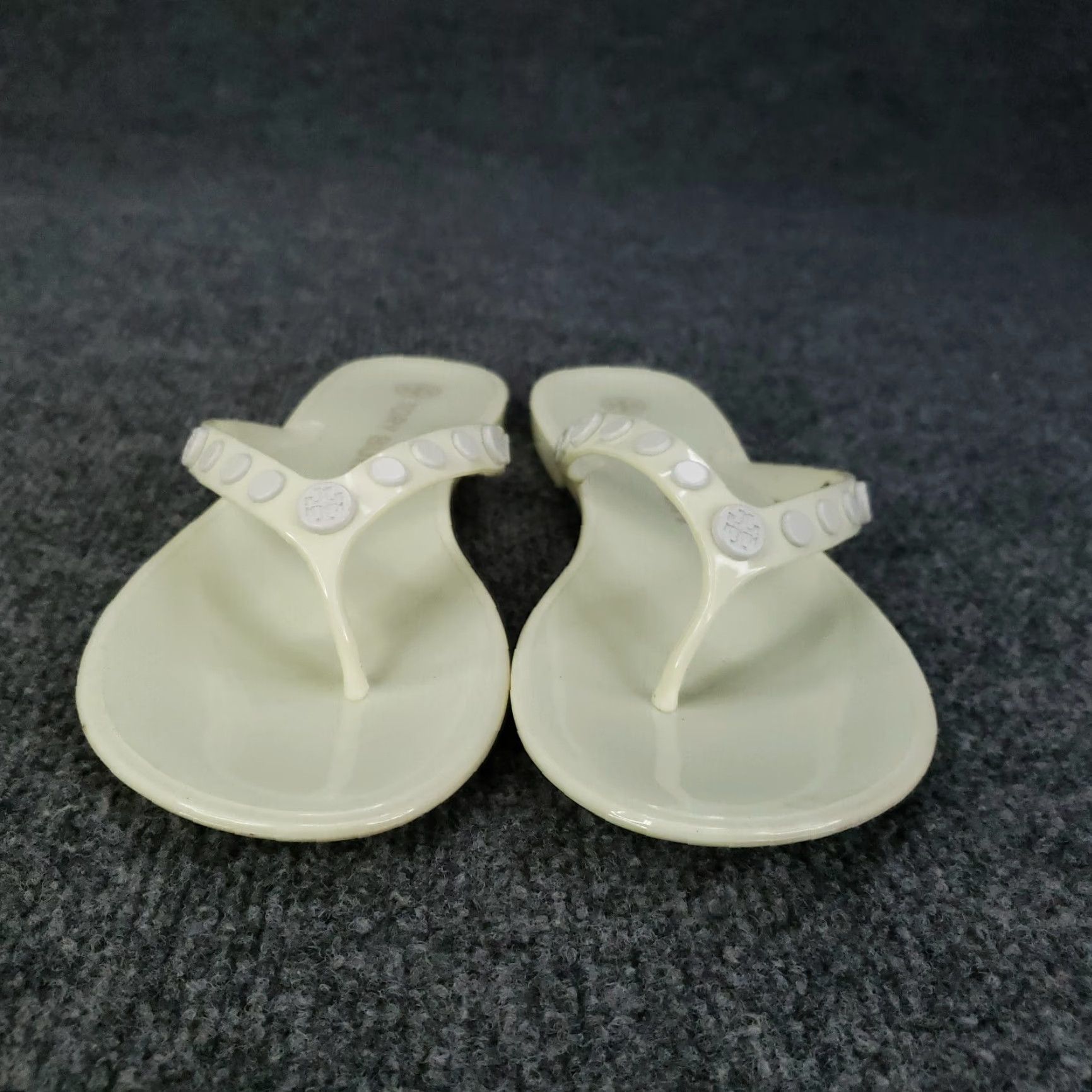 Tory Burch Tory Burch Sandal Womens Size 7 Ivory Studded Jelly Slip-On Shoes Size US 7 / IT 37 - 2 Thumbnail