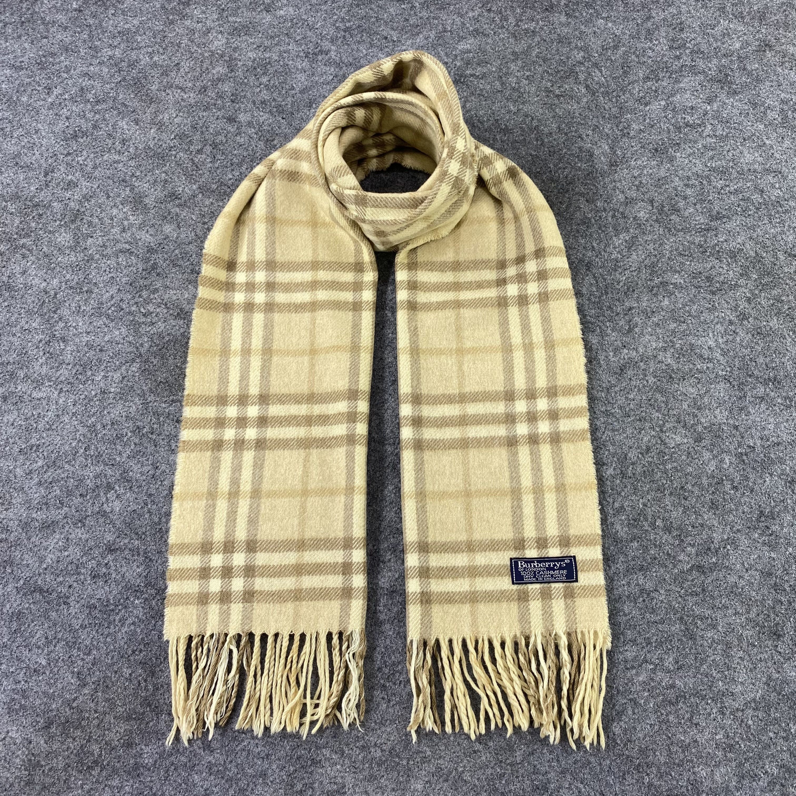 Burberry Burberry Cashmere Muffler / Scarf / Neckwear-T1518 Size ONE SIZE - 1 Thumbnail