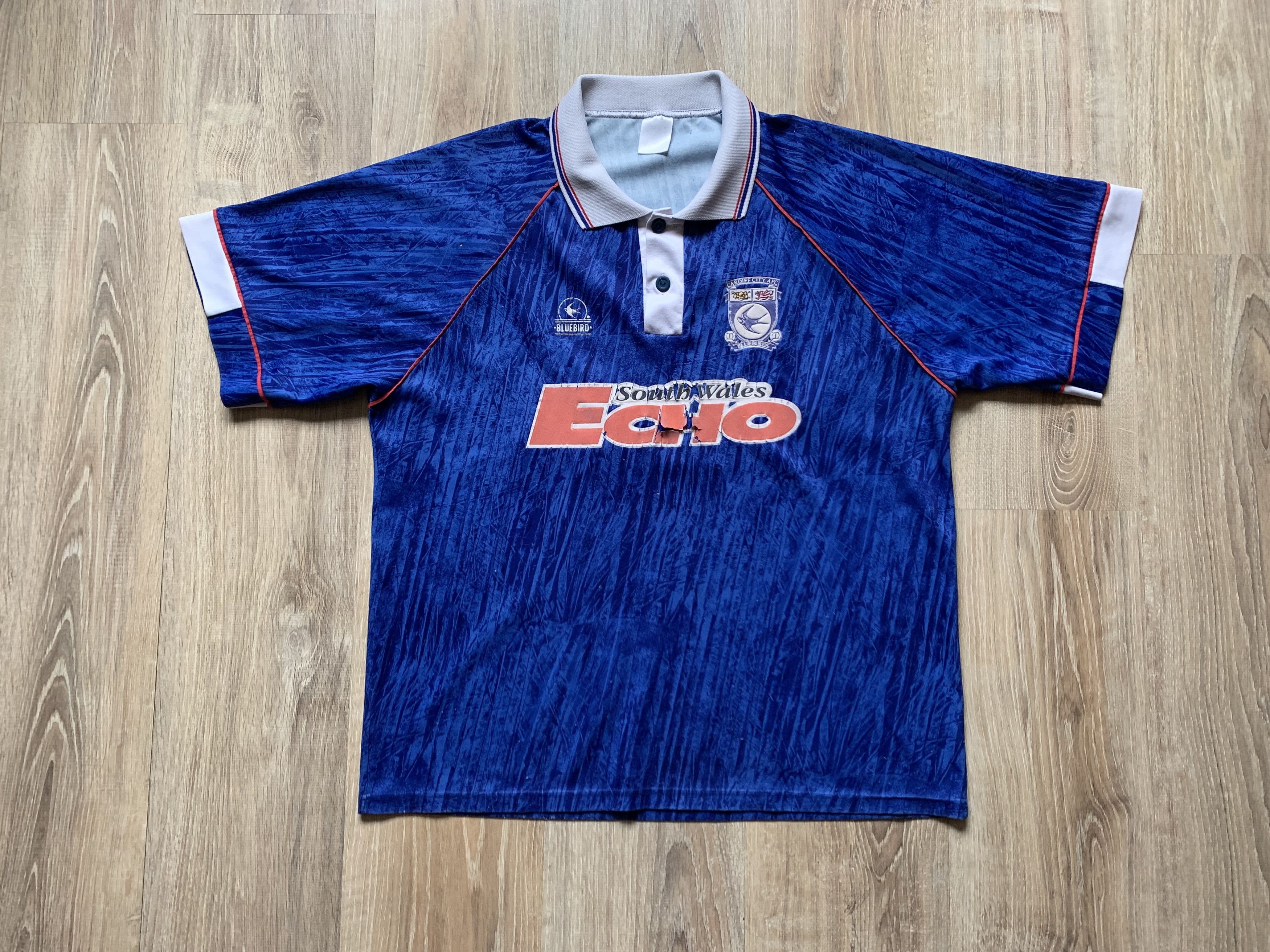 Vintage Very Rare Bluebirds Cardiff City Jersey 1992-1994 Size US M / EU 48-50 / 2 - 3 Thumbnail