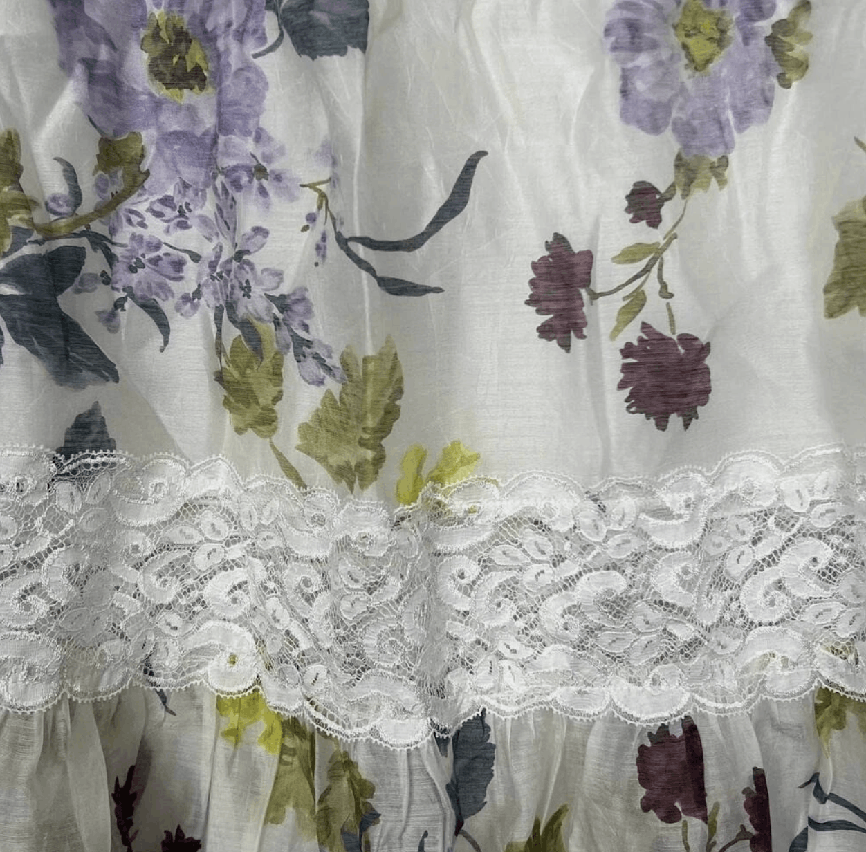 See by Chloe SEE BY CHLOÉ Lace Trimmed Flora Voile Midi Skirt NWT Size 26" / US 2 / IT 38 - 6 Thumbnail