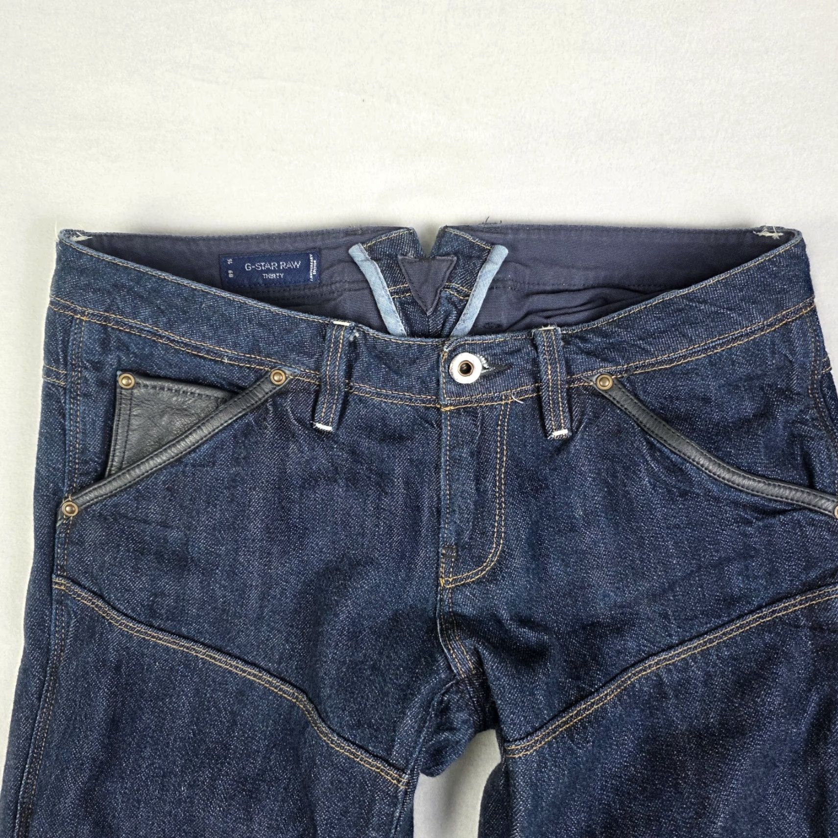 G-Star G-Star Raw 30 Year Heritage Tapered Womens Jeans 29x30 Blue Buckle Selvedge Rare 5620 Size ONE SIZE - 5 Thumbnail