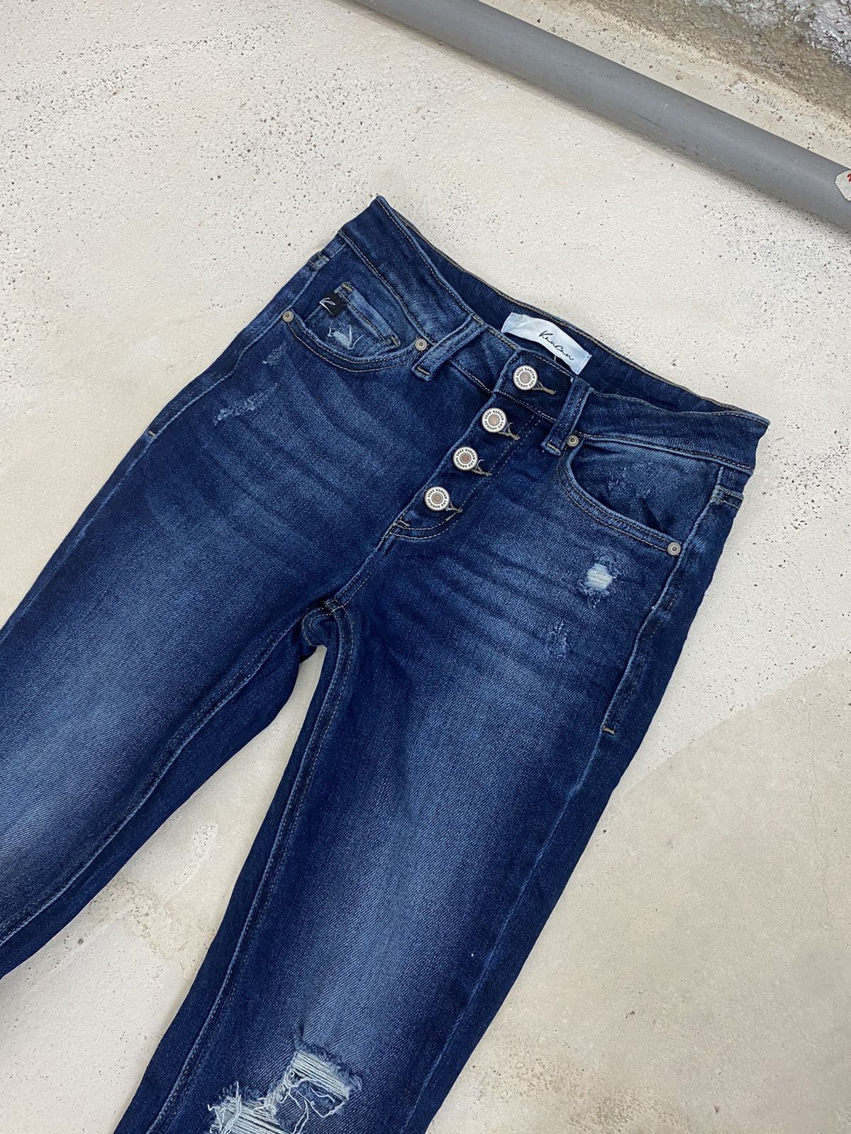 Hysteric Glamour × Japanese Brand × Tornado Mart Vintage Bell Botton Kancan Distressed Washed Stretch Jean Size US 28 / EU 44 - 6 Thumbnail