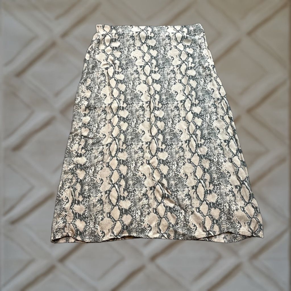 American Eagle Outfitters American Eagle Skirt Womens Medium Beige Striped Lightweight Stretch Size 32" / US 10 / IT 46 - 1 Thumbnail