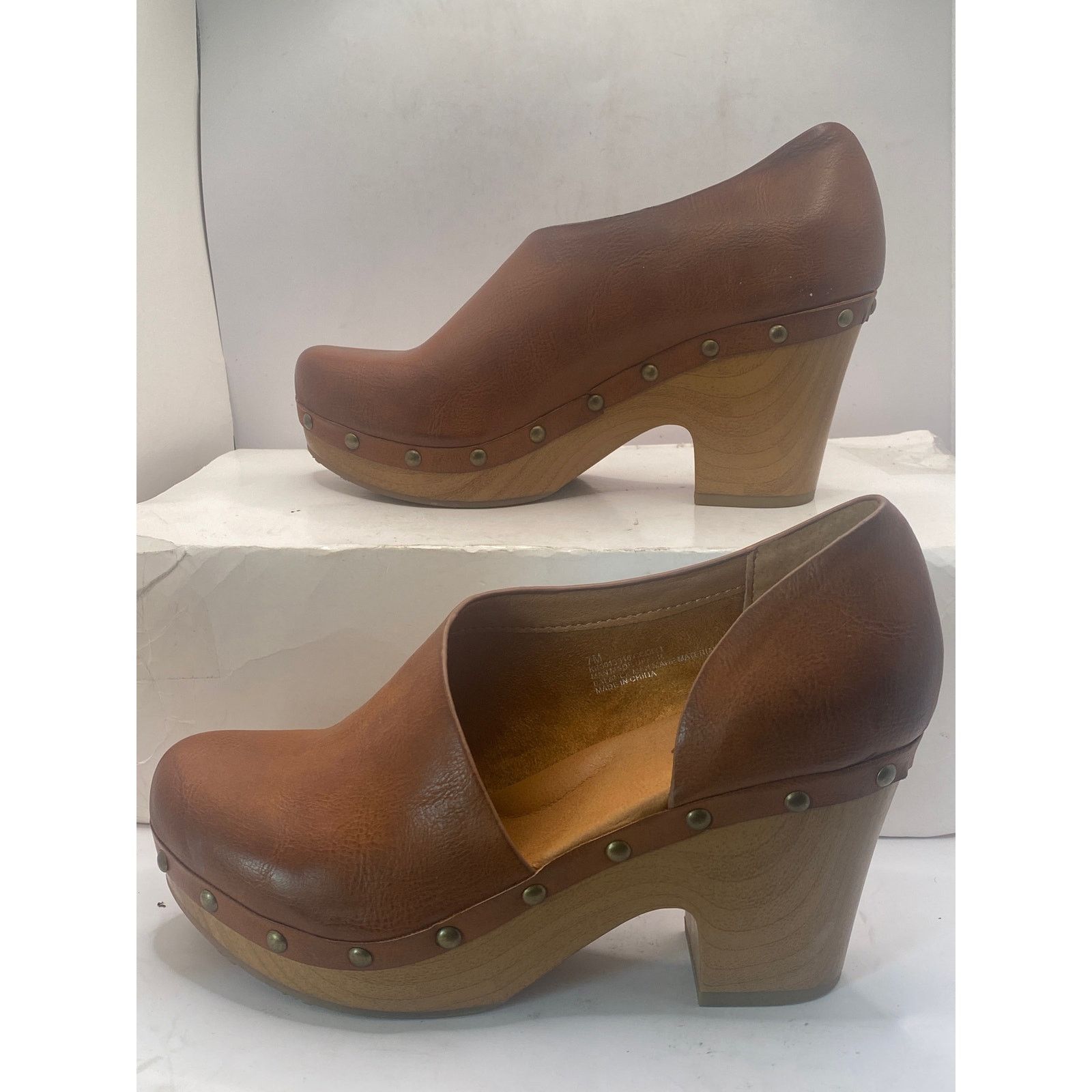 Kork-Ease Korks Tan Arielle Wood Sole d'Orsay Pump (Women), Size 7 Size US 7 / IT 37 - 3 Thumbnail