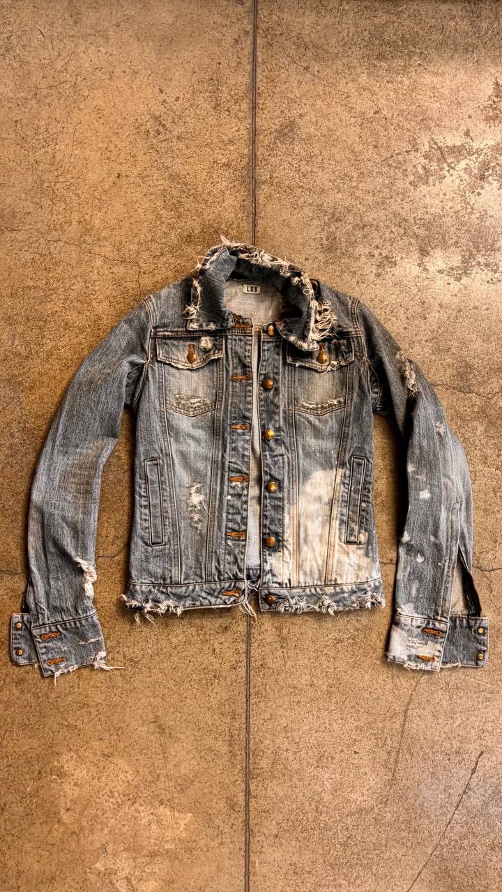 Le Grande Bleu (L.G.B.) le grand bleu l.g.b destroyed denim jacket lgb Size S / US 4 / IT 40 - 1 Thumbnail