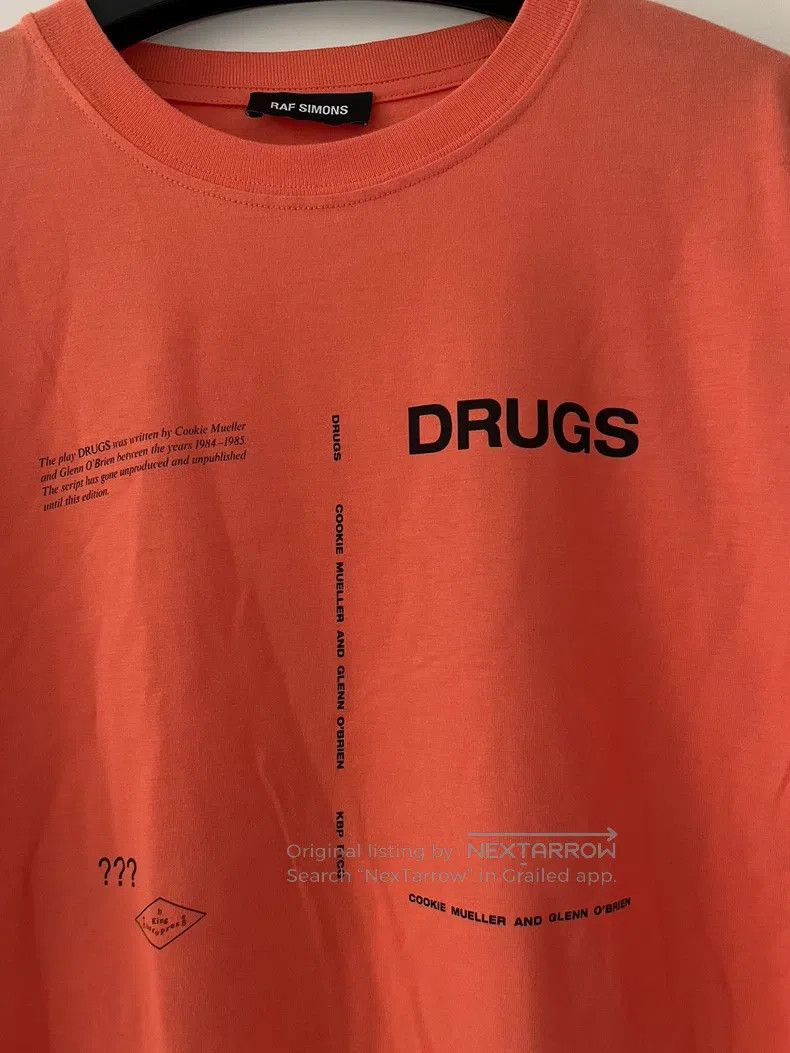Raf Simons Raf Simons Orange Drugs T-shirt Size US S / EU 44-46 / 1 - 3 Thumbnail