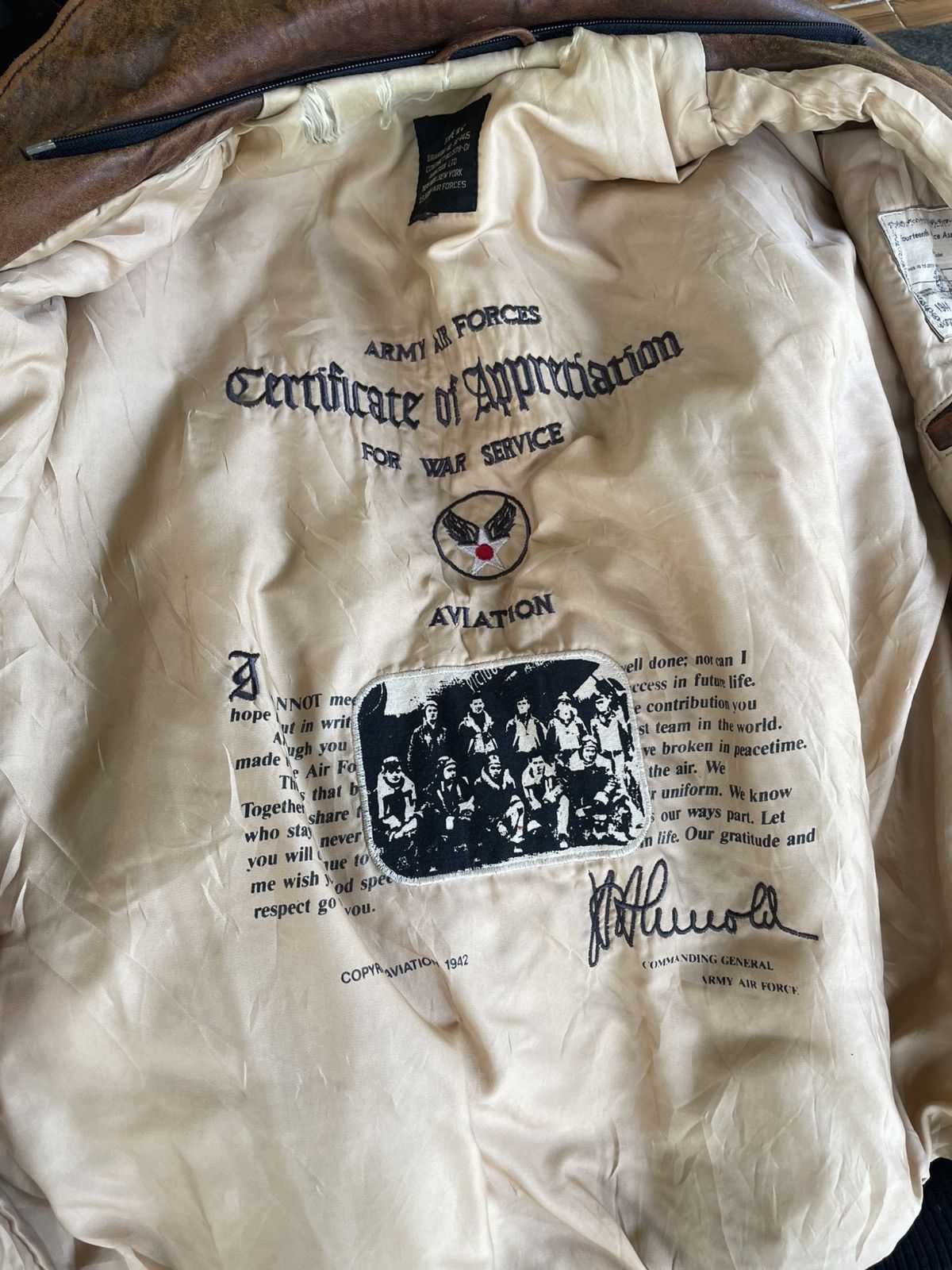 Japanese Brand × Vintage Aviation LTD A-2 Brown Flight Leather Jacket Size US XS / EU 42 / 0 - 9 Thumbnail