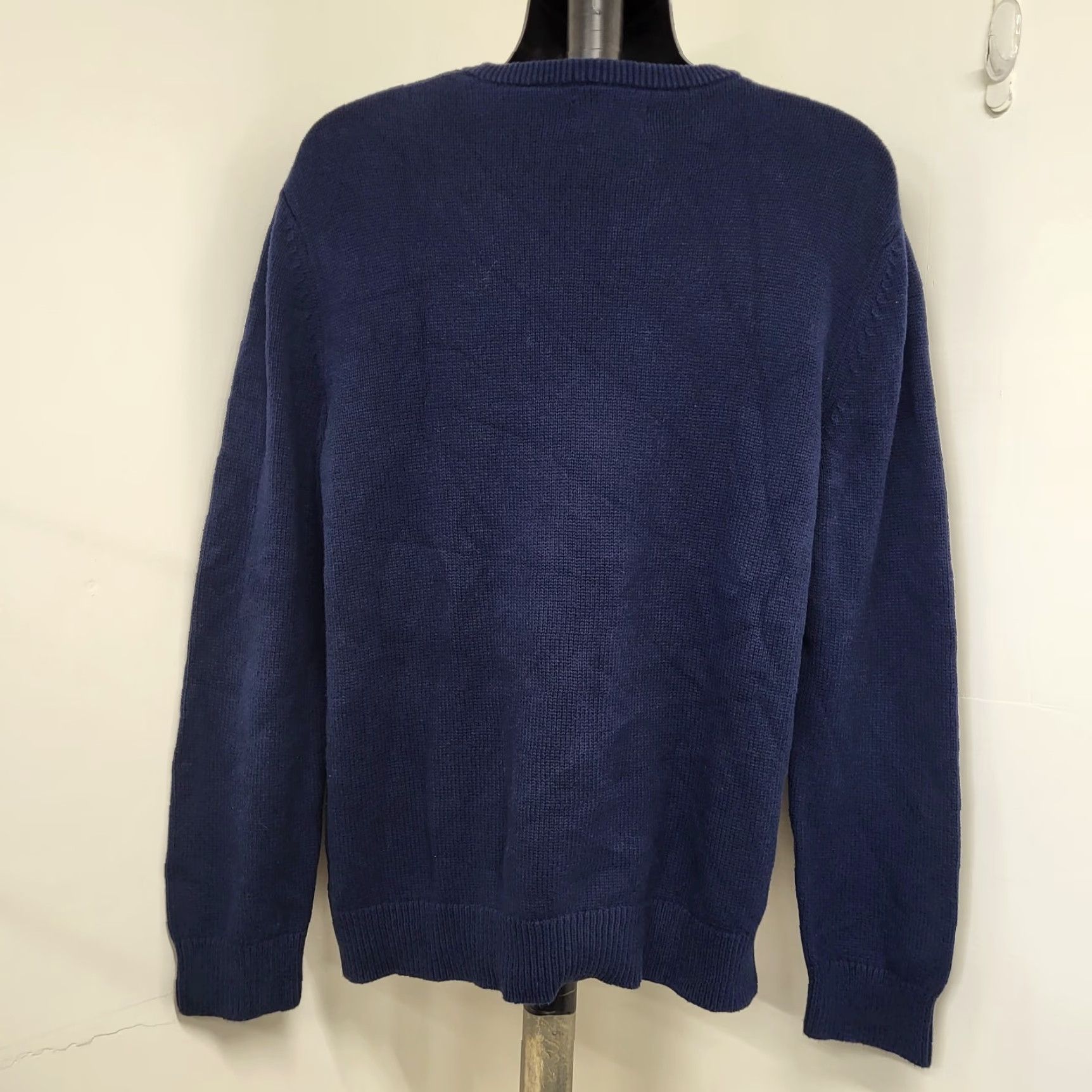 Chaps Chaps Sweater Men’s Large Navy Blue Tight-Knit Pullover Logo Golf Preppy Crew Neck” Size US L / EU 52-54 / 3 - 7 Thumbnail
