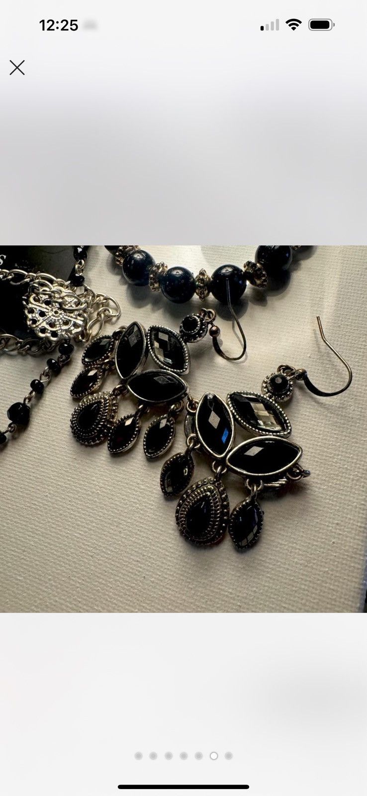 Vintage Black dark gothic romantis jewelry gift set Size ONE SIZE - 5 Thumbnail