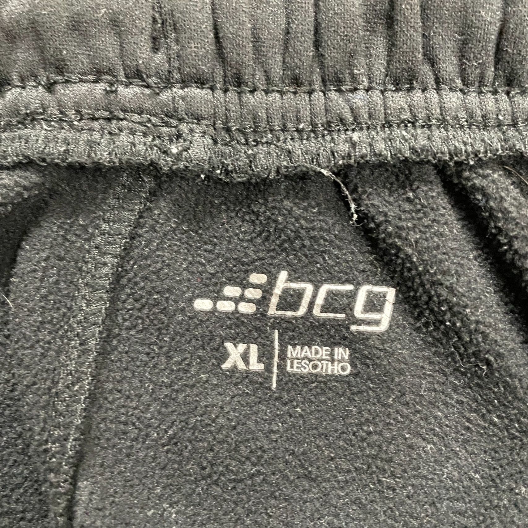 Vintage BCG Sweatpants Mens XL Black Elastic Waist Knit 100% Polyester Regular Inseam 29in Straight Leg Activewear Casual Elastic Waist Size US 36 / EU 52 - 5 Thumbnail