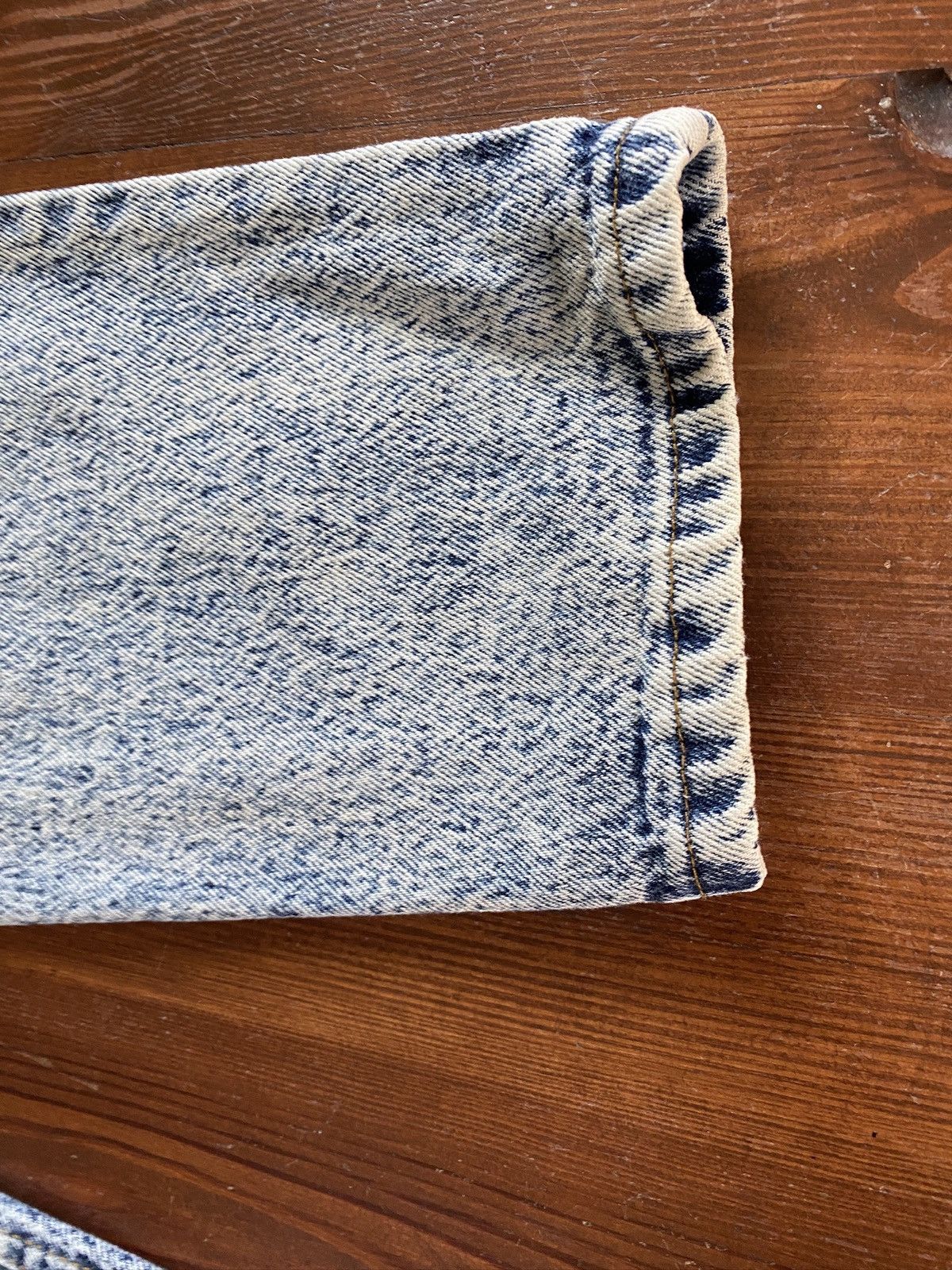 Lee Vintage 80’s Lee Blue & White Acid Wash Denim Jeans 28x28 Size 28" / US 6 / IT 42 - 4 Thumbnail