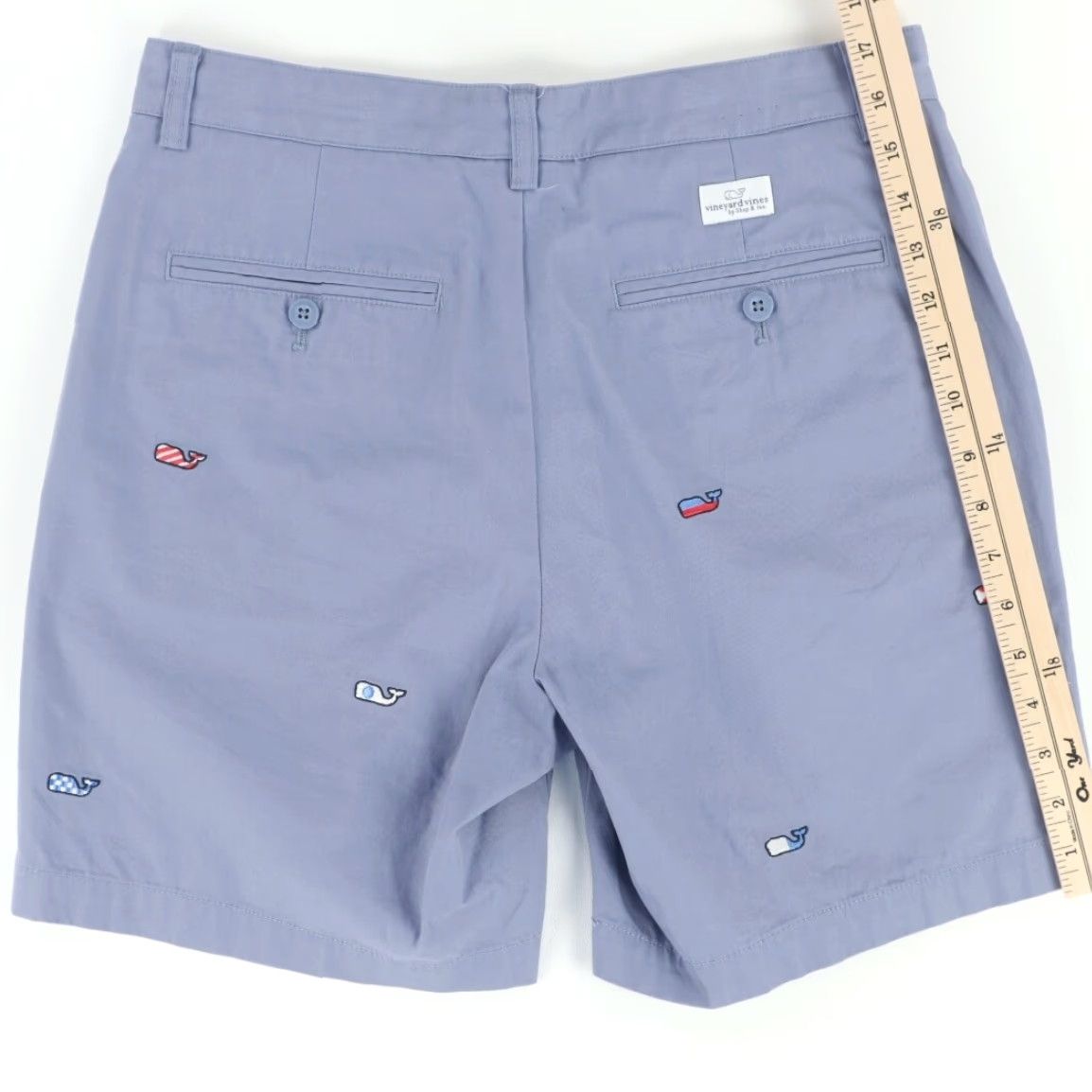 Vineyard Vines Vineyard Vines Embroidered Flags Cotton Canvas Chino Shorts Blue Men's 30 Size US 30 / EU 46 - 4 Thumbnail