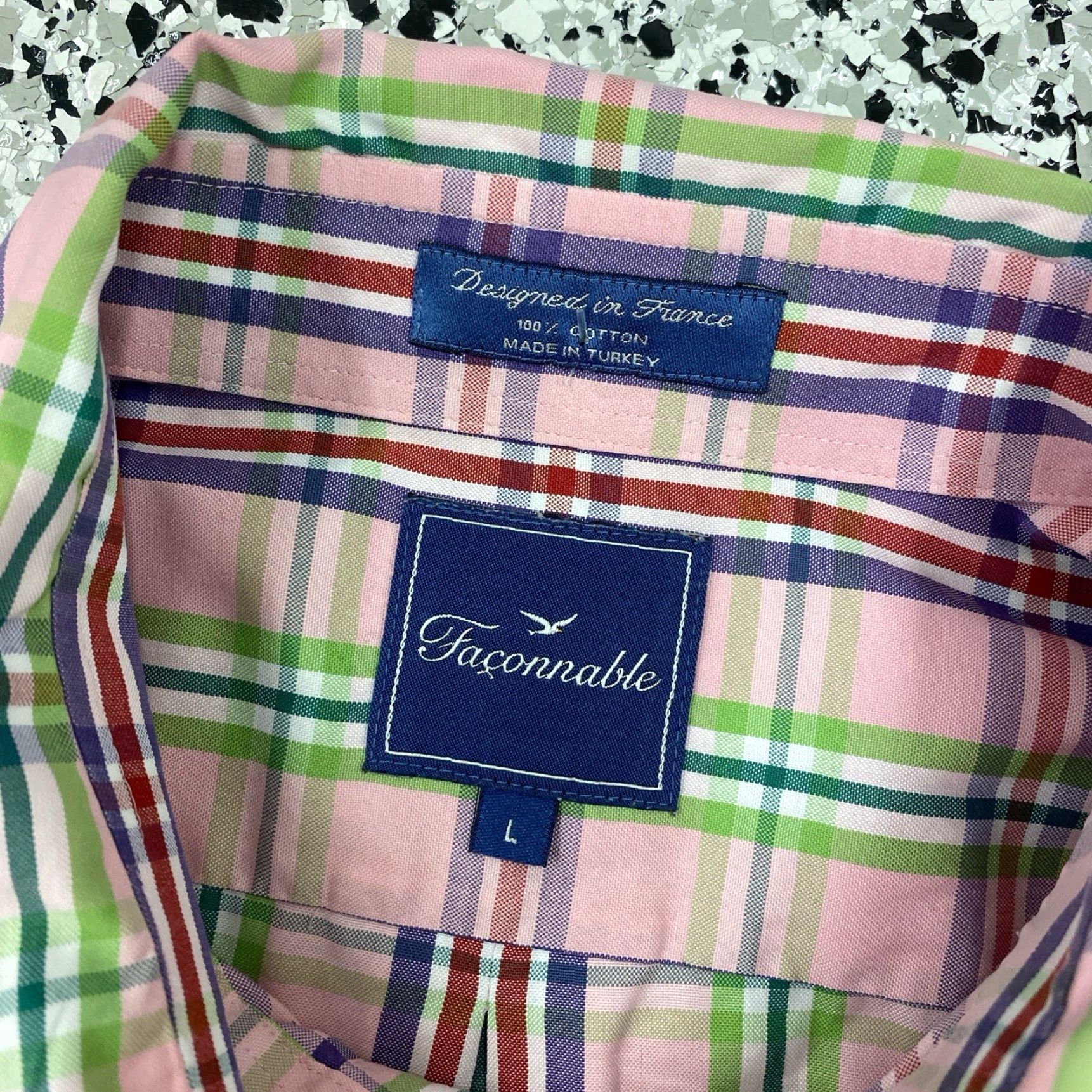 Faconnable Façonnable Pink Plaid Button-Down Shirt Mens L Long Sleeve Faconnable Linen Button Down Shirt Plaid Men’s Large Regular Shirts Size US L / EU 52-54 / 3 - 6 Thumbnail