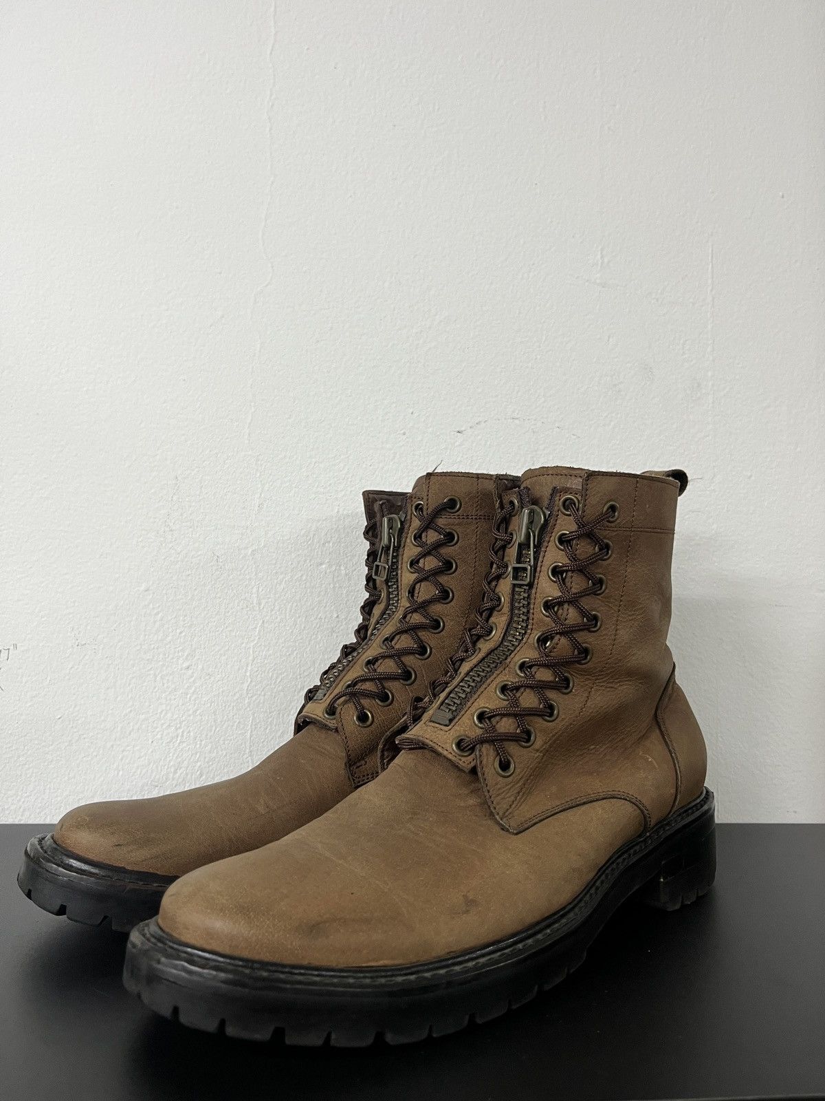 Guidi Takeo Kikuchi Lace Zipper Leather Combat Guidi Style Boots Size US 9 / EU 42 - 4 Thumbnail